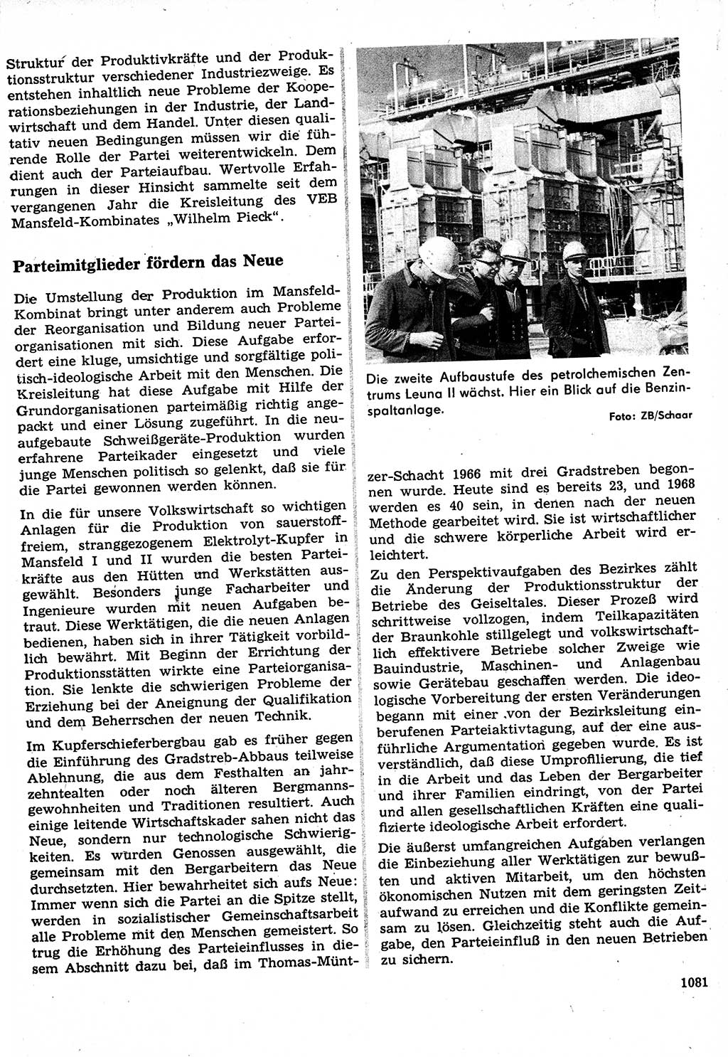 Neuer Weg (NW), Organ des Zentralkomitees (ZK) der SED (Sozialistische Einheitspartei Deutschlands) für Fragen des Parteilebens, 22. Jahrgang [Deutsche Demokratische Republik (DDR)] 1967, Seite 1081 (NW ZK SED DDR 1967, S. 1081)