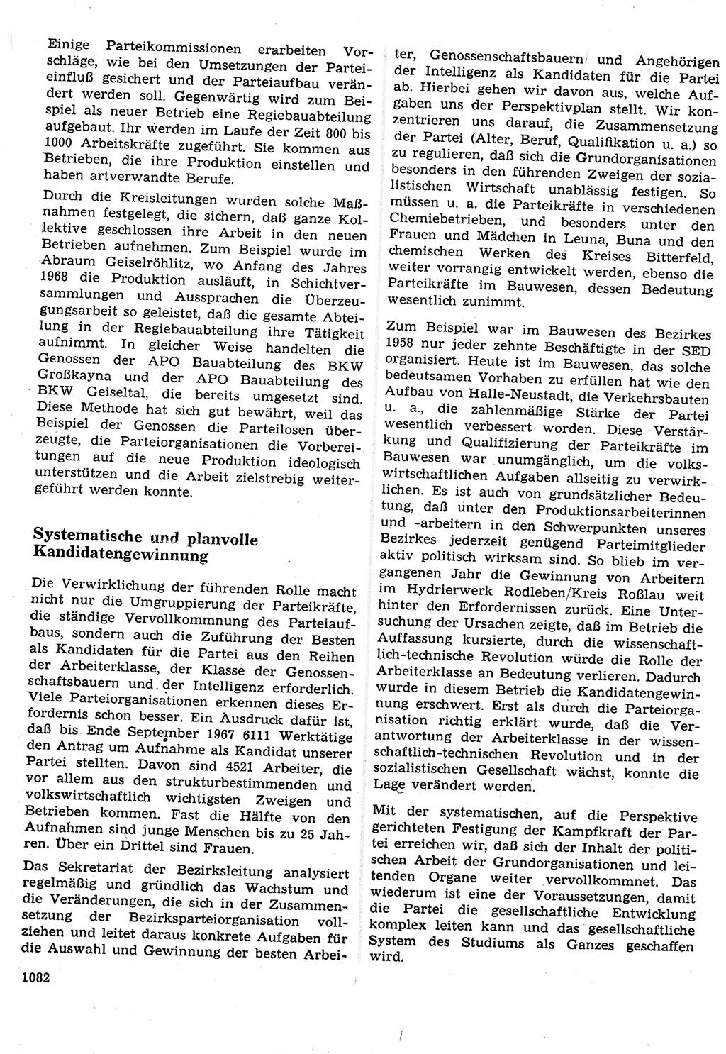 Neuer Weg (NW), Organ des Zentralkomitees (ZK) der SED (Sozialistische Einheitspartei Deutschlands) für Fragen des Parteilebens, 22. Jahrgang [Deutsche Demokratische Republik (DDR)] 1967, Seite 1082 (NW ZK SED DDR 1967, S. 1082)