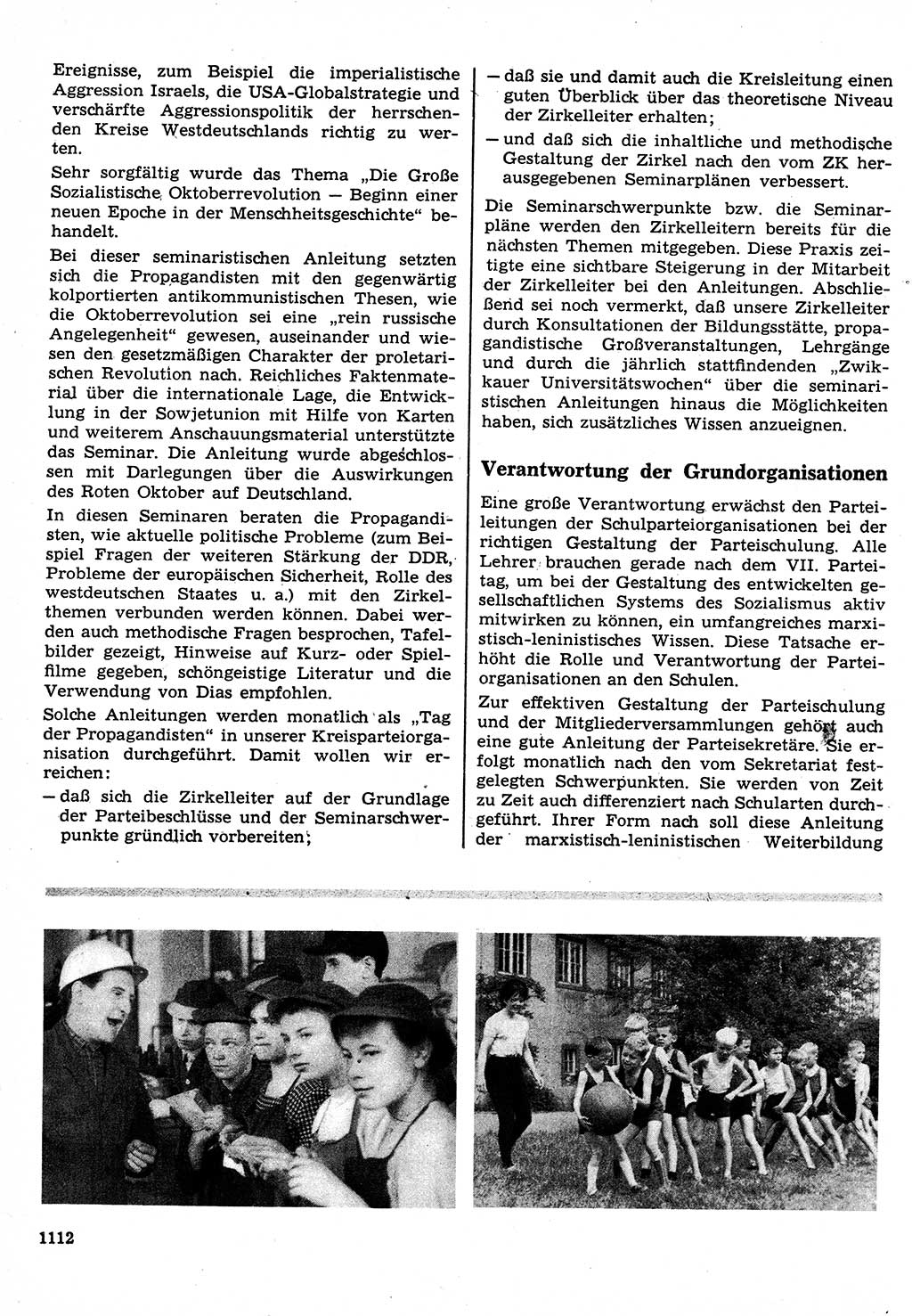 Neuer Weg (NW), Organ des Zentralkomitees (ZK) der SED (Sozialistische Einheitspartei Deutschlands) für Fragen des Parteilebens, 22. Jahrgang [Deutsche Demokratische Republik (DDR)] 1967, Seite 1112 (NW ZK SED DDR 1967, S. 1112)