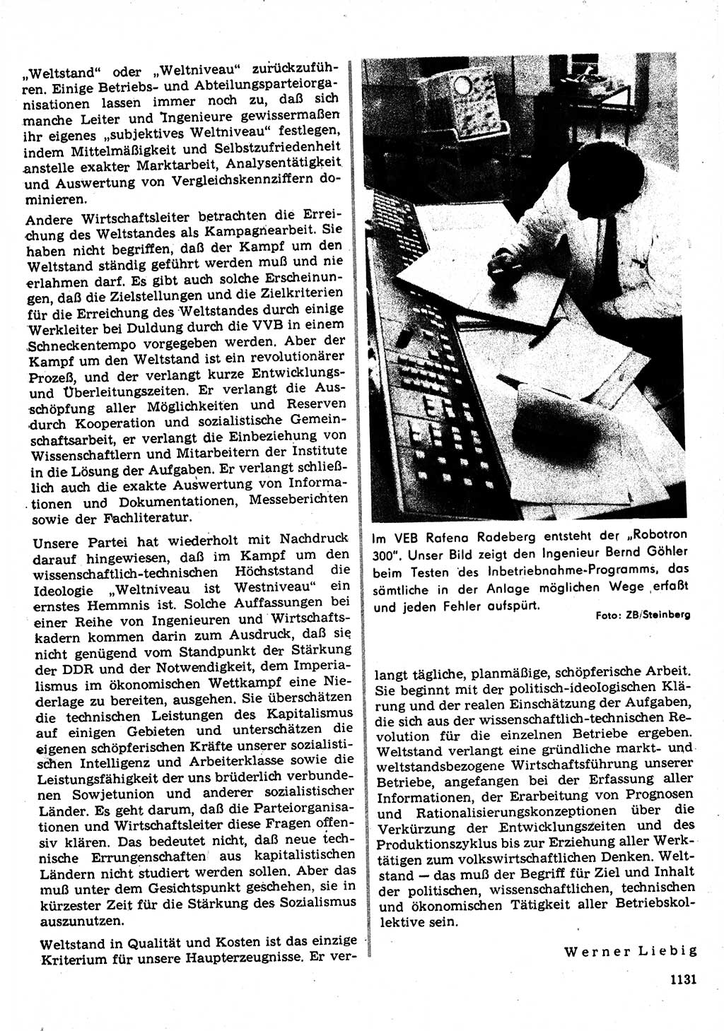 Neuer Weg (NW), Organ des Zentralkomitees (ZK) der SED (Sozialistische Einheitspartei Deutschlands) für Fragen des Parteilebens, 22. Jahrgang [Deutsche Demokratische Republik (DDR)] 1967, Seite 1131 (NW ZK SED DDR 1967, S. 1131)