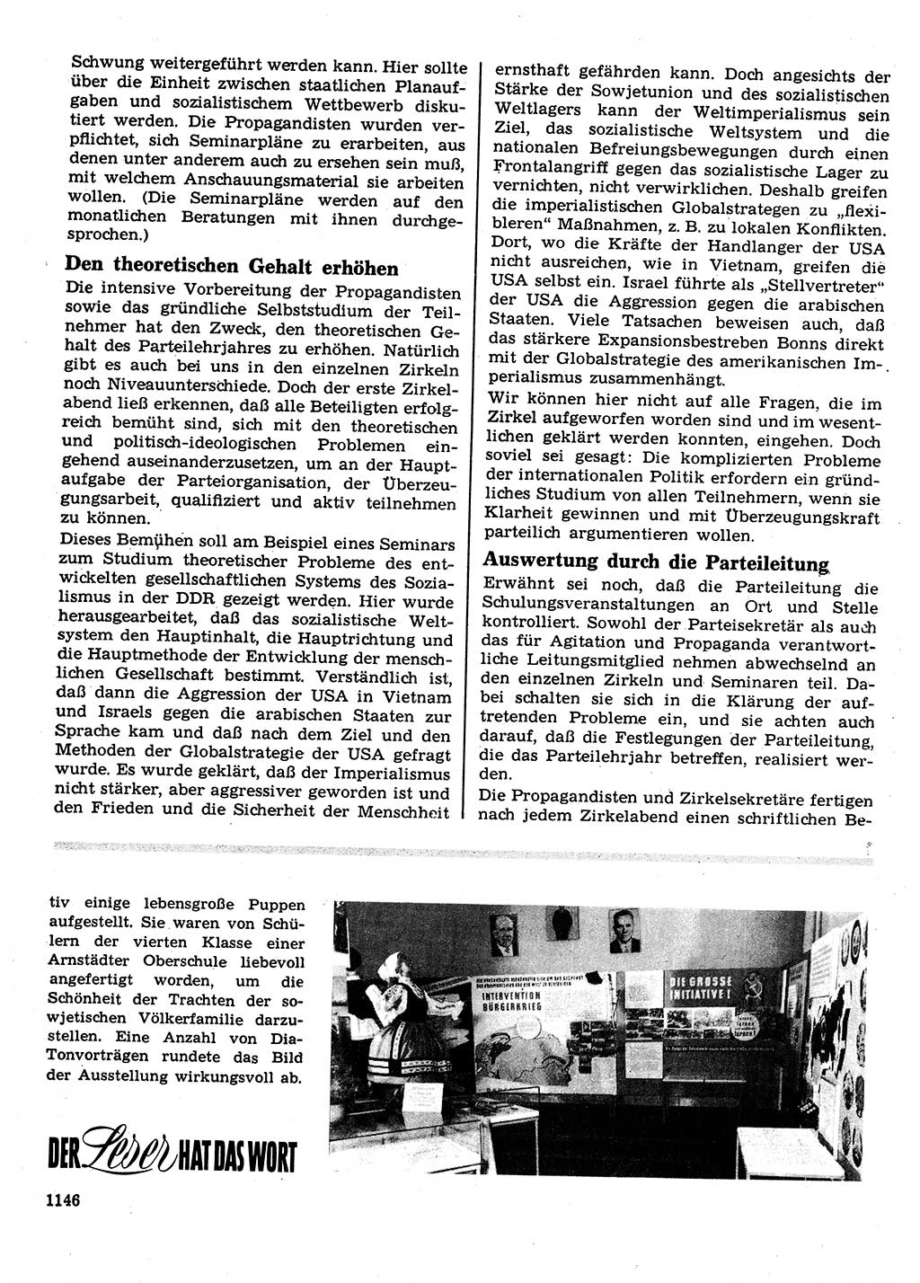 Neuer Weg (NW), Organ des Zentralkomitees (ZK) der SED (Sozialistische Einheitspartei Deutschlands) für Fragen des Parteilebens, 22. Jahrgang [Deutsche Demokratische Republik (DDR)] 1967, Seite 1146 (NW ZK SED DDR 1967, S. 1146)