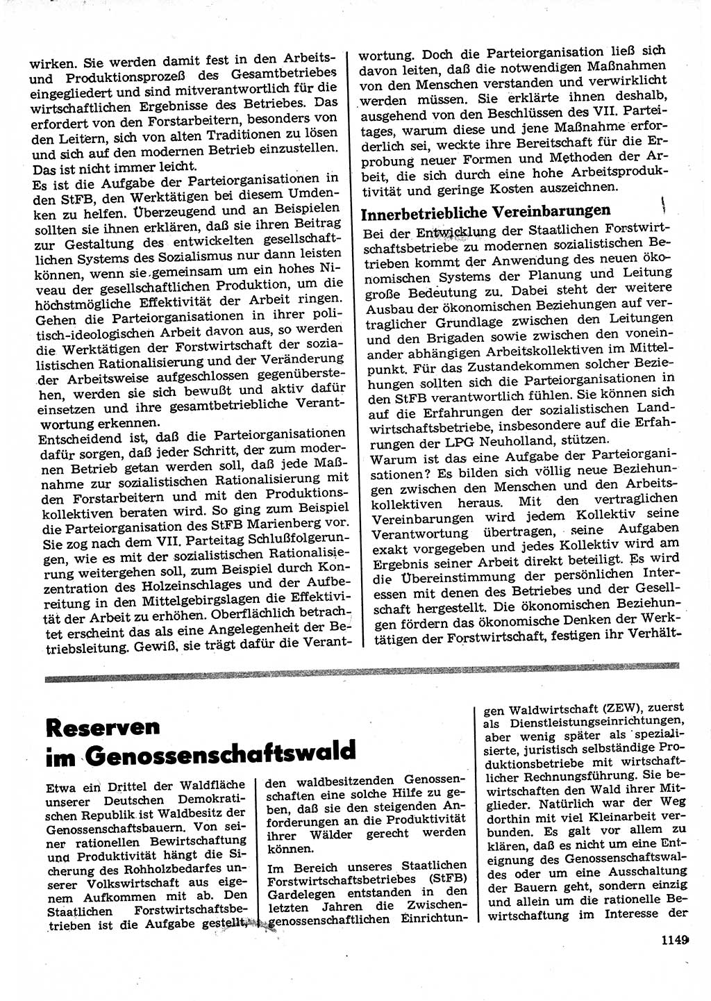 Neuer Weg (NW), Organ des Zentralkomitees (ZK) der SED (Sozialistische Einheitspartei Deutschlands) für Fragen des Parteilebens, 22. Jahrgang [Deutsche Demokratische Republik (DDR)] 1967, Seite 1149 (NW ZK SED DDR 1967, S. 1149)