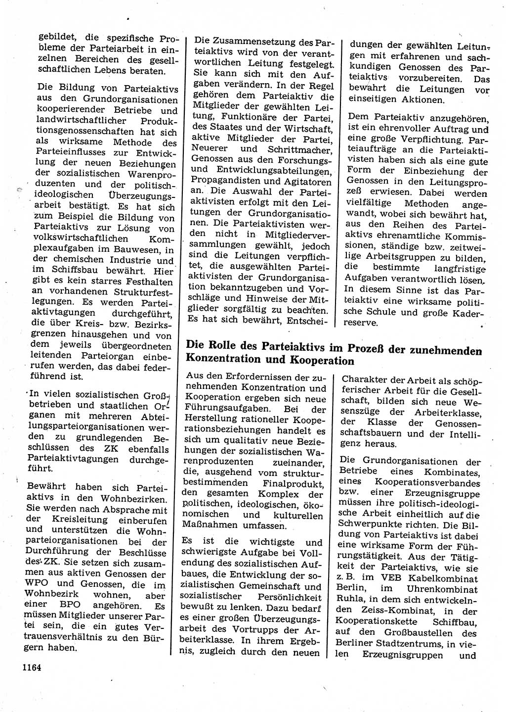 Neuer Weg (NW), Organ des Zentralkomitees (ZK) der SED (Sozialistische Einheitspartei Deutschlands) für Fragen des Parteilebens, 22. Jahrgang [Deutsche Demokratische Republik (DDR)] 1967, Seite 1164 (NW ZK SED DDR 1967, S. 1164)