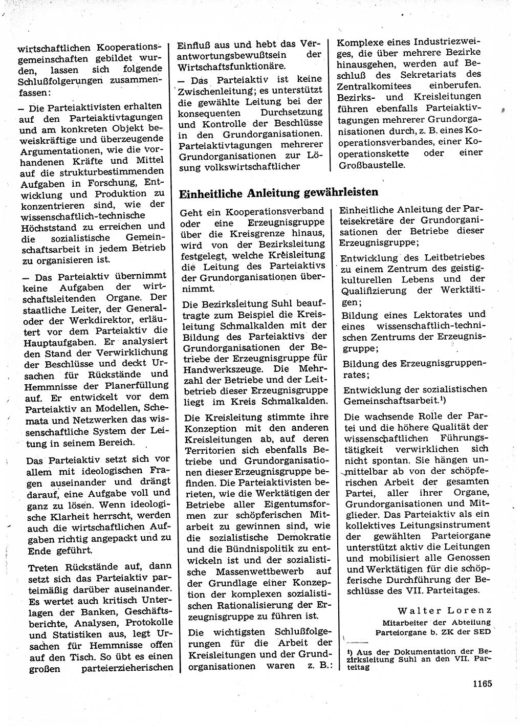Neuer Weg (NW), Organ des Zentralkomitees (ZK) der SED (Sozialistische Einheitspartei Deutschlands) für Fragen des Parteilebens, 22. Jahrgang [Deutsche Demokratische Republik (DDR)] 1967, Seite 1165 (NW ZK SED DDR 1967, S. 1165)