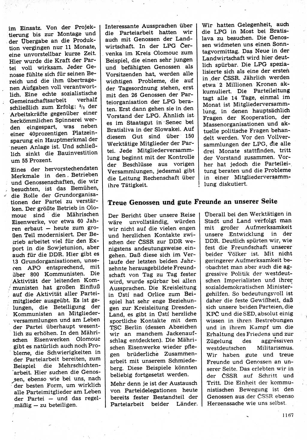 Neuer Weg (NW), Organ des Zentralkomitees (ZK) der SED (Sozialistische Einheitspartei Deutschlands) für Fragen des Parteilebens, 22. Jahrgang [Deutsche Demokratische Republik (DDR)] 1967, Seite 1167 (NW ZK SED DDR 1967, S. 1167)