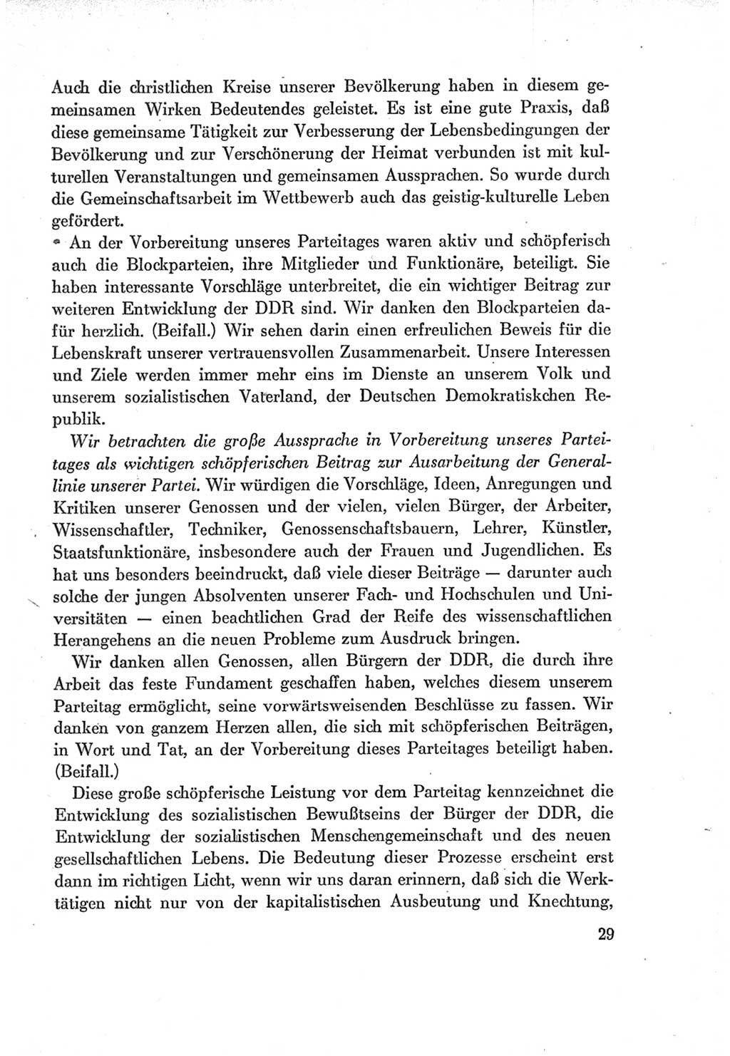 Protokoll der Verhandlungen des Ⅶ. Parteitages der Sozialistischen Einheitspartei Deutschlands (SED) [Deutsche Demokratische Republik (DDR)] 1967, Band Ⅰ, Seite 29 (Prot. Verh. Ⅶ. PT SED DDR 1967, Bd. Ⅰ, S. 29)