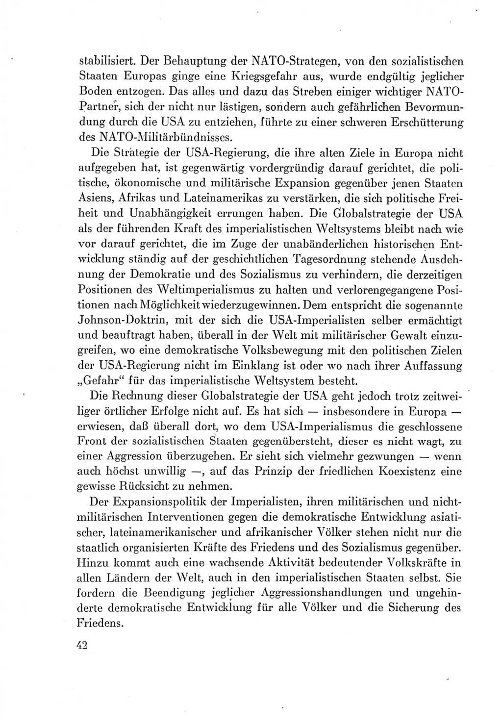 Protokoll der Verhandlungen des Ⅶ. Parteitages der Sozialistischen Einheitspartei Deutschlands (SED) [Deutsche Demokratische Republik (DDR)] 1967, Band Ⅰ, Seite 42 (Prot. Verh. Ⅶ. PT SED DDR 1967, Bd. Ⅰ, S. 42)