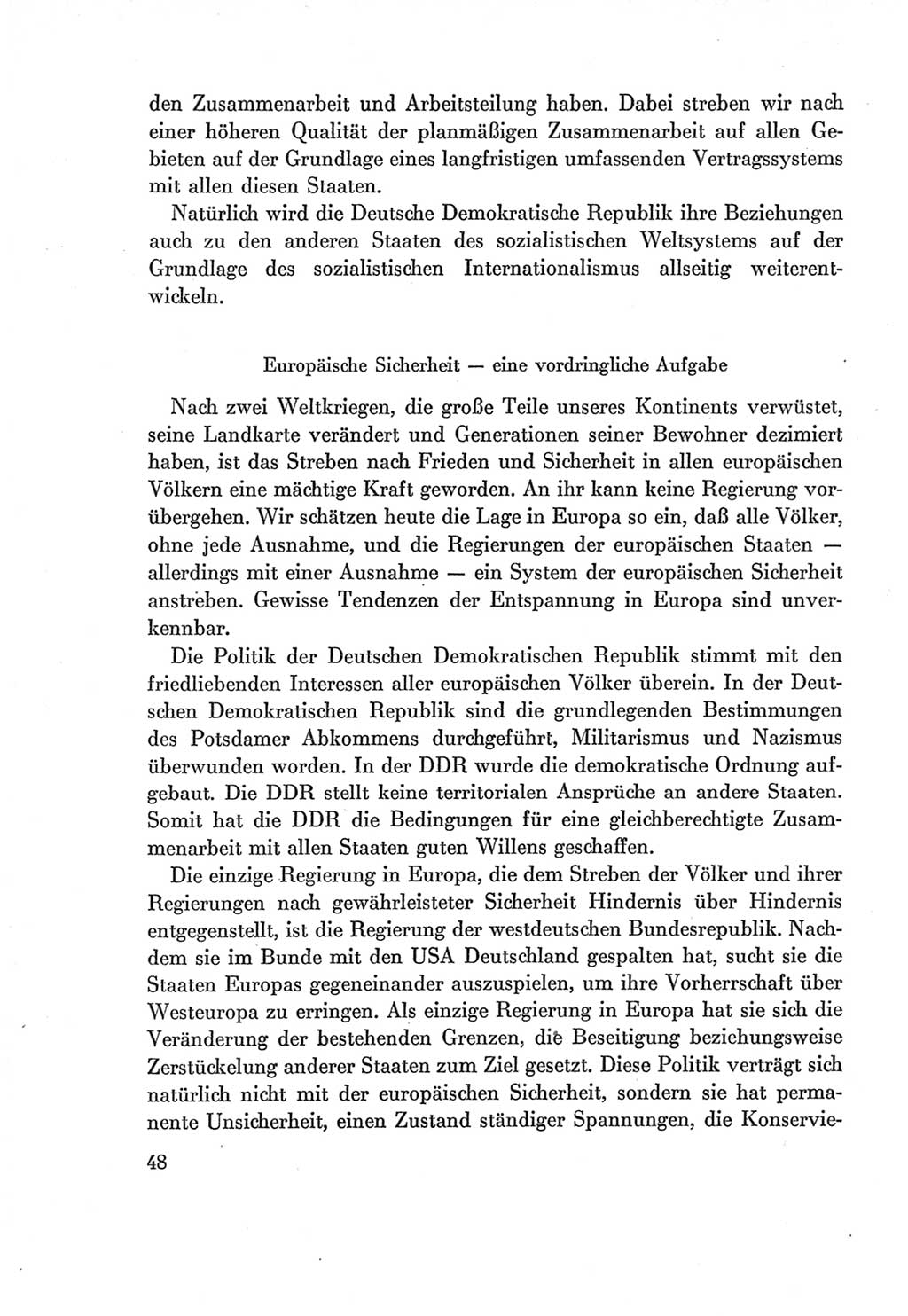 Protokoll der Verhandlungen des Ⅶ. Parteitages der Sozialistischen Einheitspartei Deutschlands (SED) [Deutsche Demokratische Republik (DDR)] 1967, Band Ⅰ, Seite 48 (Prot. Verh. Ⅶ. PT SED DDR 1967, Bd. Ⅰ, S. 48)