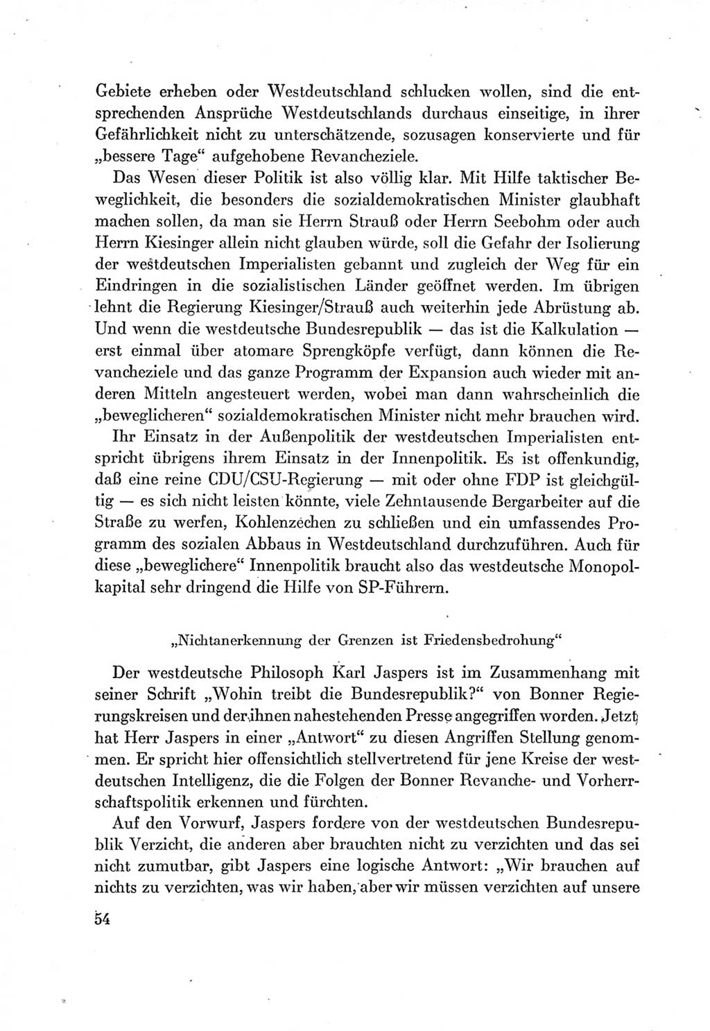 Protokoll der Verhandlungen des Ⅶ. Parteitages der Sozialistischen Einheitspartei Deutschlands (SED) [Deutsche Demokratische Republik (DDR)] 1967, Band Ⅰ, Seite 54 (Prot. Verh. Ⅶ. PT SED DDR 1967, Bd. Ⅰ, S. 54)