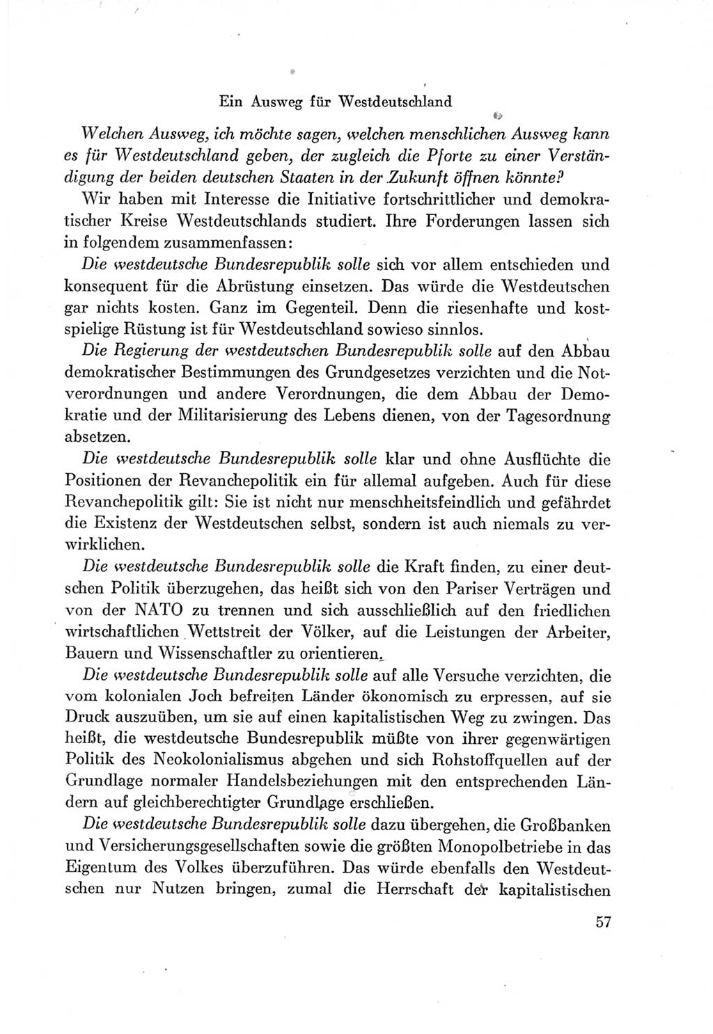 Protokoll der Verhandlungen des Ⅶ. Parteitages der Sozialistischen Einheitspartei Deutschlands (SED) [Deutsche Demokratische Republik (DDR)] 1967, Band Ⅰ, Seite 57 (Prot. Verh. Ⅶ. PT SED DDR 1967, Bd. Ⅰ, S. 57)