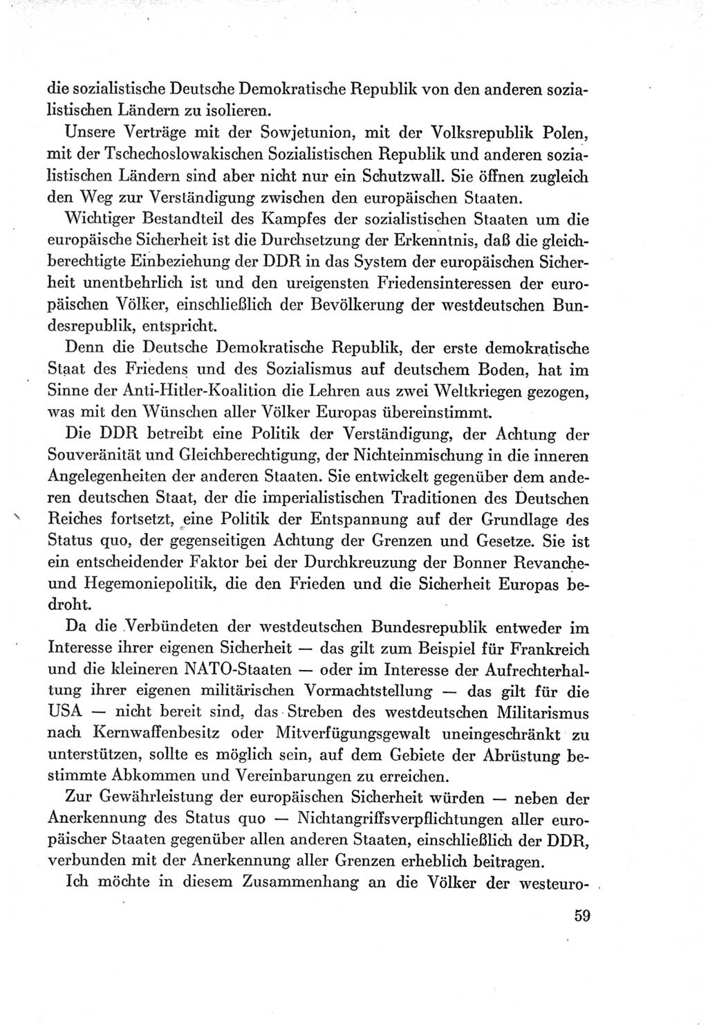 Protokoll der Verhandlungen des Ⅶ. Parteitages der Sozialistischen Einheitspartei Deutschlands (SED) [Deutsche Demokratische Republik (DDR)] 1967, Band Ⅰ, Seite 59 (Prot. Verh. Ⅶ. PT SED DDR 1967, Bd. Ⅰ, S. 59)