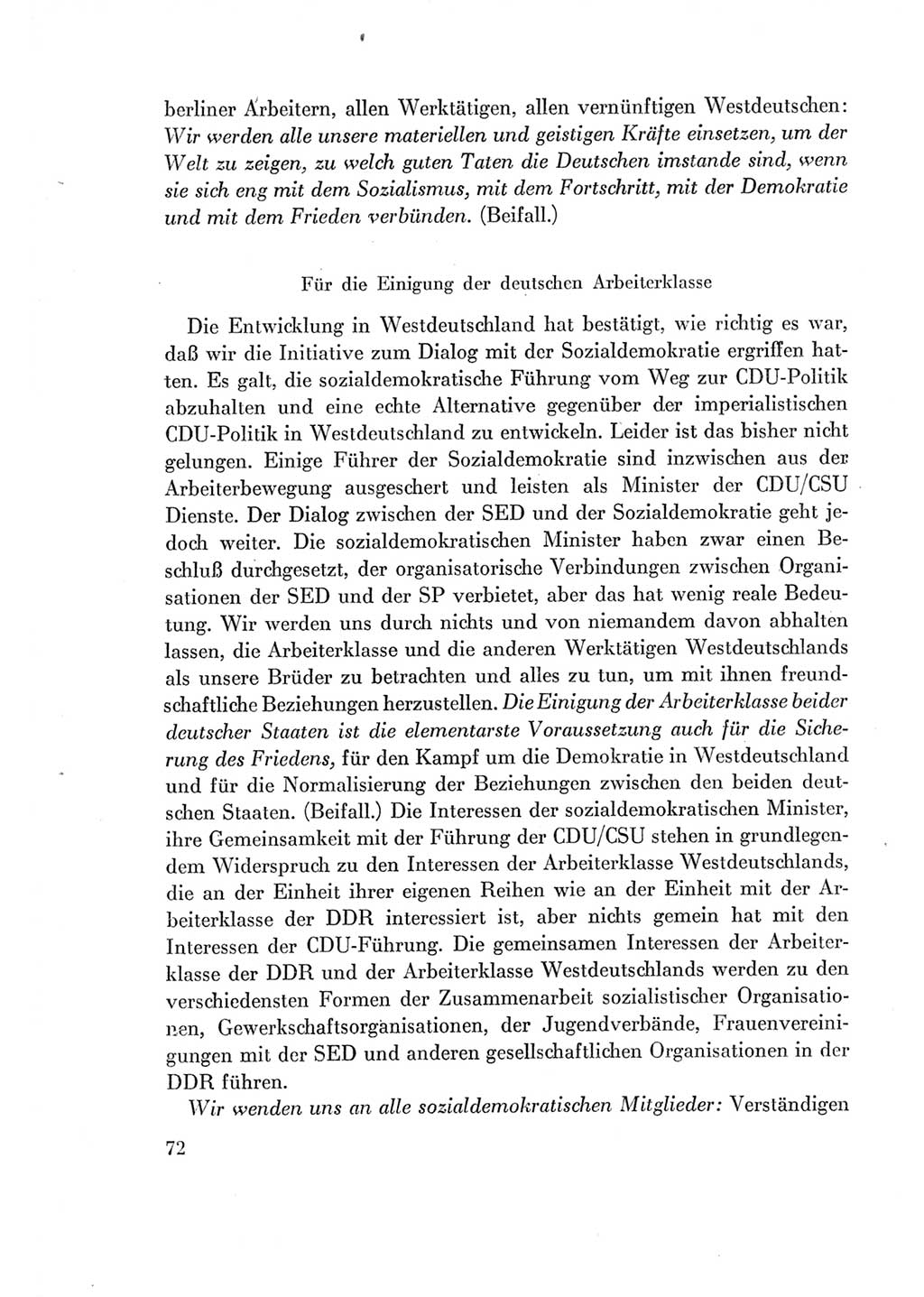 Protokoll der Verhandlungen des Ⅶ. Parteitages der Sozialistischen Einheitspartei Deutschlands (SED) [Deutsche Demokratische Republik (DDR)] 1967, Band Ⅰ, Seite 72 (Prot. Verh. Ⅶ. PT SED DDR 1967, Bd. Ⅰ, S. 72)