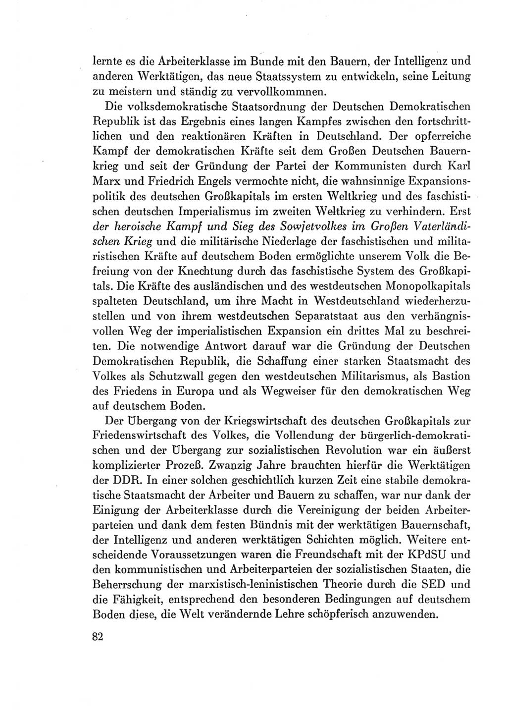 Protokoll der Verhandlungen des Ⅶ. Parteitages der Sozialistischen Einheitspartei Deutschlands (SED) [Deutsche Demokratische Republik (DDR)] 1967, Band Ⅰ, Seite 82 (Prot. Verh. Ⅶ. PT SED DDR 1967, Bd. Ⅰ, S. 82)