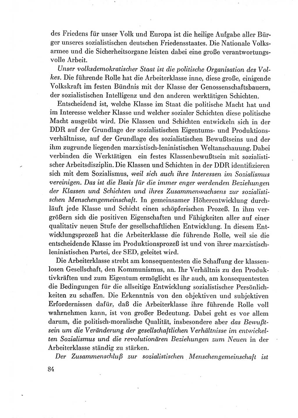 Protokoll der Verhandlungen des Ⅶ. Parteitages der Sozialistischen Einheitspartei Deutschlands (SED) [Deutsche Demokratische Republik (DDR)] 1967, Band Ⅰ, Seite 84 (Prot. Verh. Ⅶ. PT SED DDR 1967, Bd. Ⅰ, S. 84)