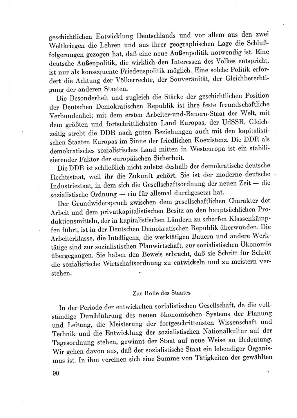 Protokoll der Verhandlungen des Ⅶ. Parteitages der Sozialistischen Einheitspartei Deutschlands (SED) [Deutsche Demokratische Republik (DDR)] 1967, Band Ⅰ, Seite 90 (Prot. Verh. Ⅶ. PT SED DDR 1967, Bd. Ⅰ, S. 90)