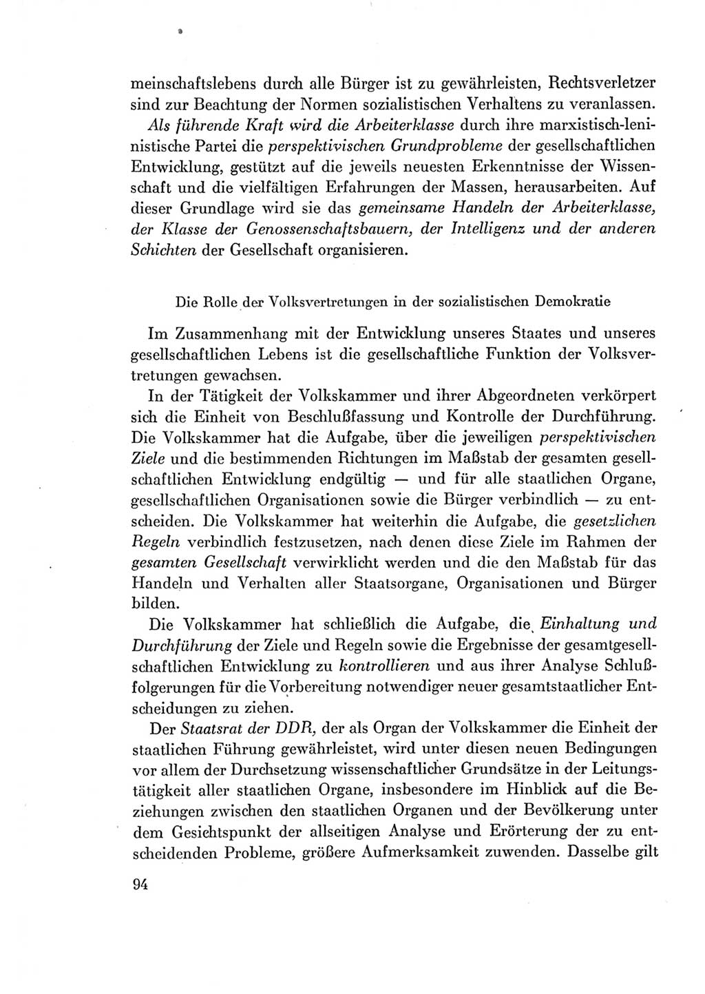 Protokoll der Verhandlungen des Ⅶ. Parteitages der Sozialistischen Einheitspartei Deutschlands (SED) [Deutsche Demokratische Republik (DDR)] 1967, Band Ⅰ, Seite 94 (Prot. Verh. Ⅶ. PT SED DDR 1967, Bd. Ⅰ, S. 94)
