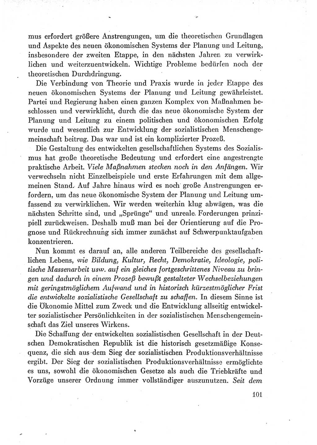 Protokoll der Verhandlungen des Ⅶ. Parteitages der Sozialistischen Einheitspartei Deutschlands (SED) [Deutsche Demokratische Republik (DDR)] 1967, Band Ⅰ, Seite 101 (Prot. Verh. Ⅶ. PT SED DDR 1967, Bd. Ⅰ, S. 101)