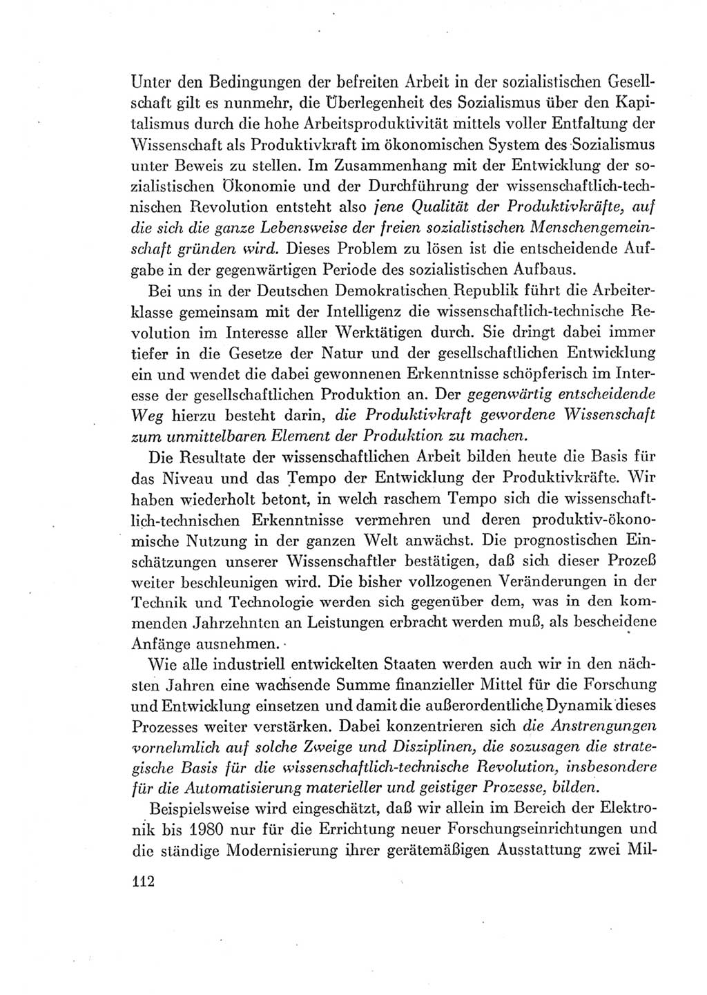 Protokoll der Verhandlungen des Ⅶ. Parteitages der Sozialistischen Einheitspartei Deutschlands (SED) [Deutsche Demokratische Republik (DDR)] 1967, Band Ⅰ, Seite 112 (Prot. Verh. Ⅶ. PT SED DDR 1967, Bd. Ⅰ, S. 112)