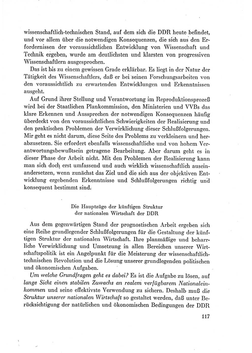 Protokoll der Verhandlungen des Ⅶ. Parteitages der Sozialistischen Einheitspartei Deutschlands (SED) [Deutsche Demokratische Republik (DDR)] 1967, Band Ⅰ, Seite 117 (Prot. Verh. Ⅶ. PT SED DDR 1967, Bd. Ⅰ, S. 117)