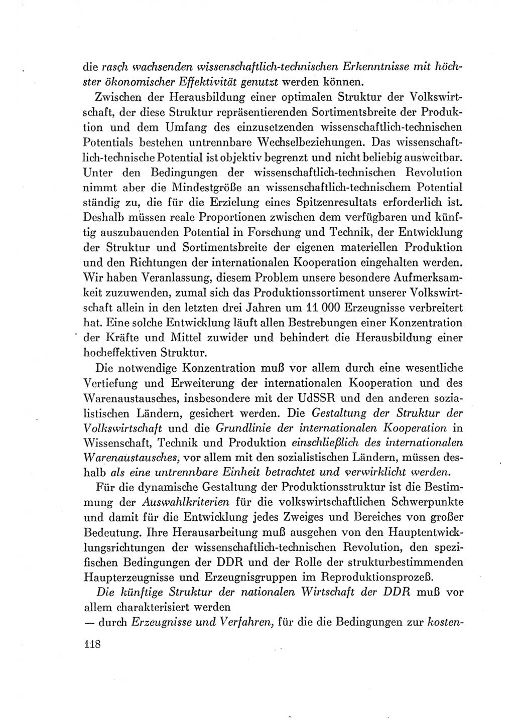 Protokoll der Verhandlungen des Ⅶ. Parteitages der Sozialistischen Einheitspartei Deutschlands (SED) [Deutsche Demokratische Republik (DDR)] 1967, Band Ⅰ, Seite 118 (Prot. Verh. Ⅶ. PT SED DDR 1967, Bd. Ⅰ, S. 118)