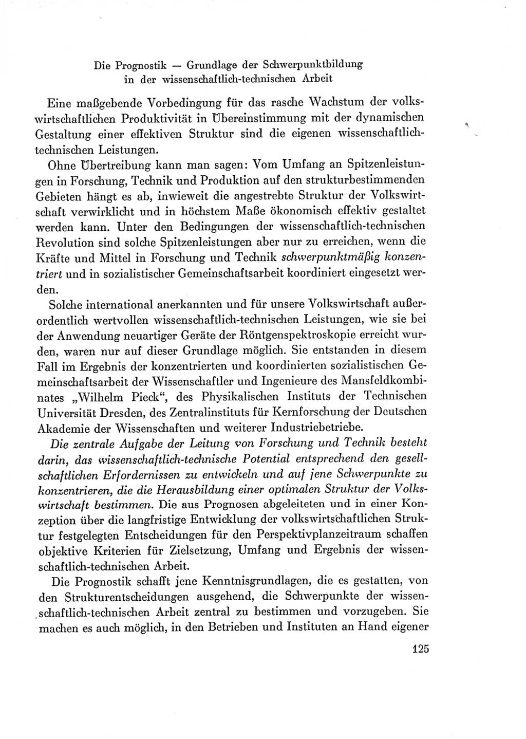 Protokoll der Verhandlungen des Ⅶ. Parteitages der Sozialistischen Einheitspartei Deutschlands (SED) [Deutsche Demokratische Republik (DDR)] 1967, Band Ⅰ, Seite 125 (Prot. Verh. Ⅶ. PT SED DDR 1967, Bd. Ⅰ, S. 125)