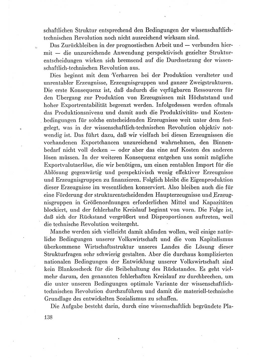 Protokoll der Verhandlungen des Ⅶ. Parteitages der Sozialistischen Einheitspartei Deutschlands (SED) [Deutsche Demokratische Republik (DDR)] 1967, Band Ⅰ, Seite 138 (Prot. Verh. Ⅶ. PT SED DDR 1967, Bd. Ⅰ, S. 138)