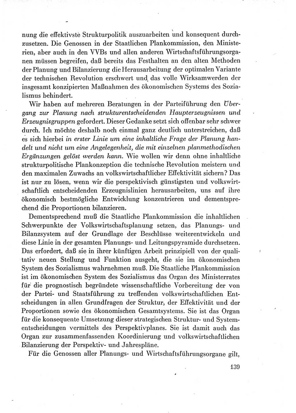 Protokoll der Verhandlungen des Ⅶ. Parteitages der Sozialistischen Einheitspartei Deutschlands (SED) [Deutsche Demokratische Republik (DDR)] 1967, Band Ⅰ, Seite 139 (Prot. Verh. Ⅶ. PT SED DDR 1967, Bd. Ⅰ, S. 139)
