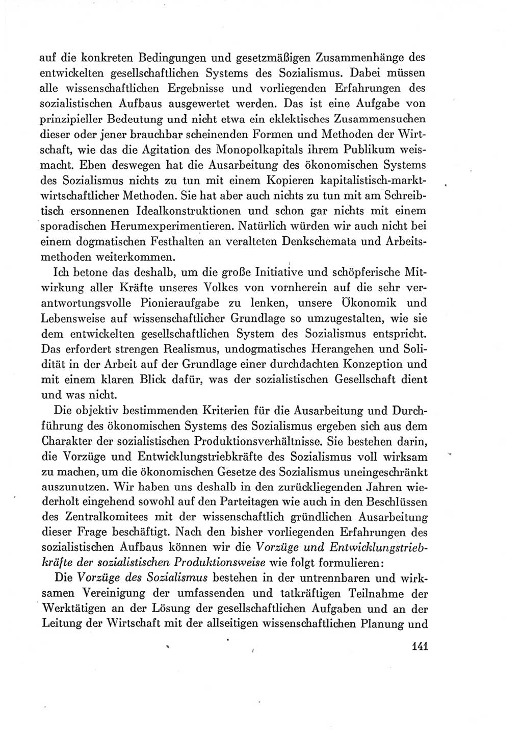 Protokoll der Verhandlungen des Ⅶ. Parteitages der Sozialistischen Einheitspartei Deutschlands (SED) [Deutsche Demokratische Republik (DDR)] 1967, Band Ⅰ, Seite 141 (Prot. Verh. Ⅶ. PT SED DDR 1967, Bd. Ⅰ, S. 141)