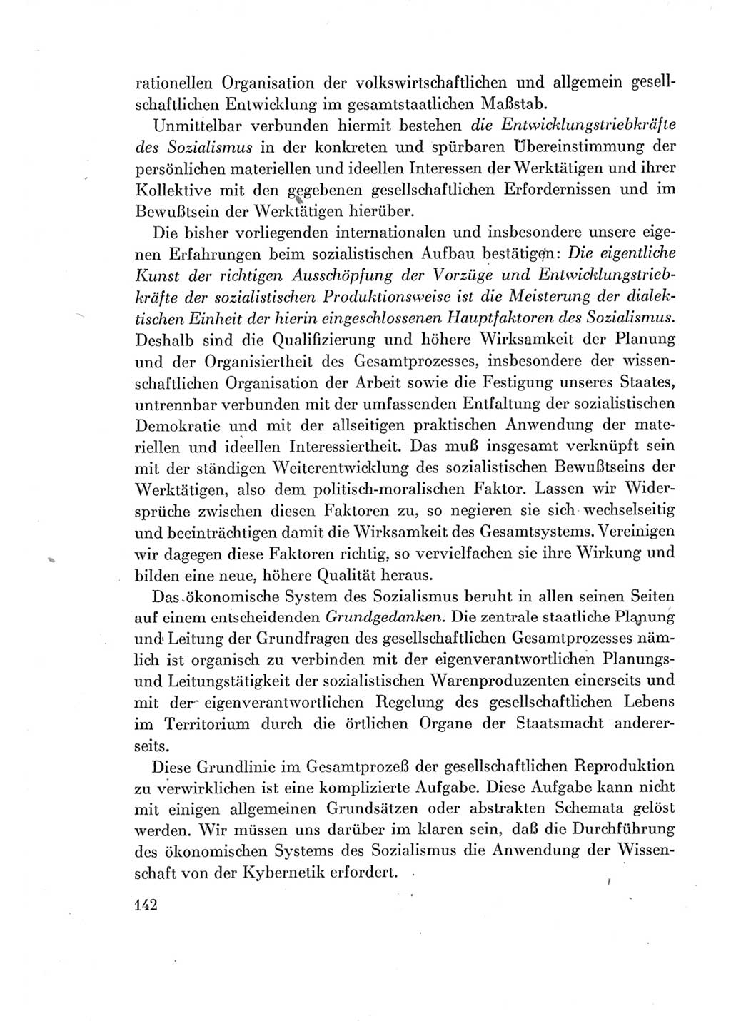 Protokoll der Verhandlungen des Ⅶ. Parteitages der Sozialistischen Einheitspartei Deutschlands (SED) [Deutsche Demokratische Republik (DDR)] 1967, Band Ⅰ, Seite 142 (Prot. Verh. Ⅶ. PT SED DDR 1967, Bd. Ⅰ, S. 142)