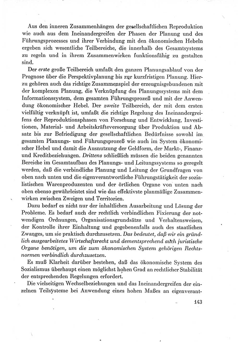 Protokoll der Verhandlungen des Ⅶ. Parteitages der Sozialistischen Einheitspartei Deutschlands (SED) [Deutsche Demokratische Republik (DDR)] 1967, Band Ⅰ, Seite 143 (Prot. Verh. Ⅶ. PT SED DDR 1967, Bd. Ⅰ, S. 143)