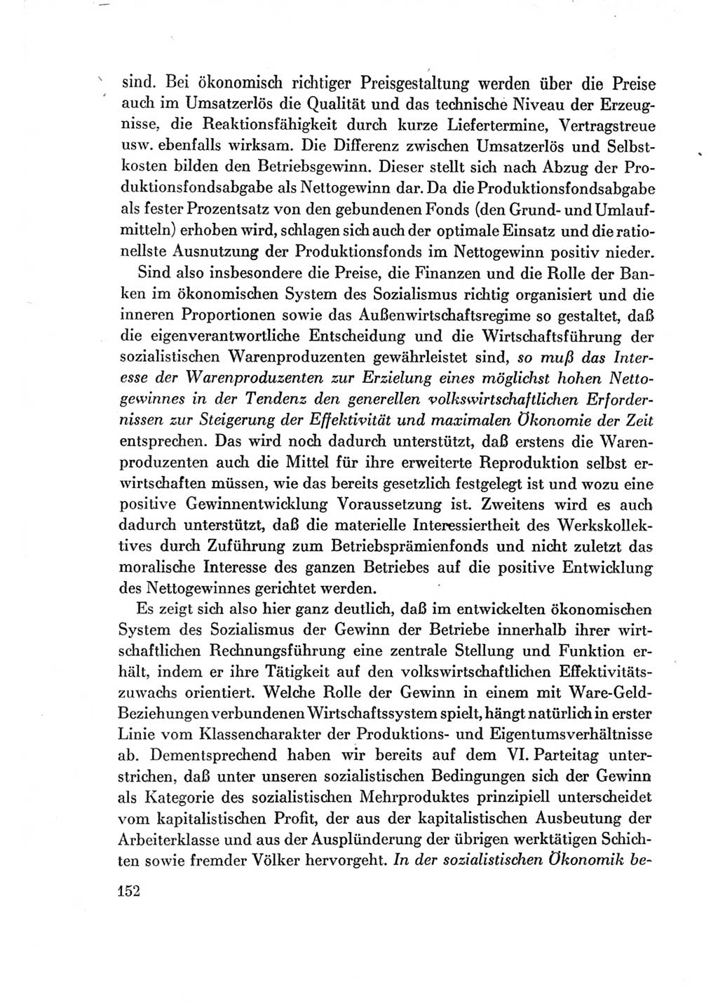 Protokoll der Verhandlungen des Ⅶ. Parteitages der Sozialistischen Einheitspartei Deutschlands (SED) [Deutsche Demokratische Republik (DDR)] 1967, Band Ⅰ, Seite 152 (Prot. Verh. Ⅶ. PT SED DDR 1967, Bd. Ⅰ, S. 152)