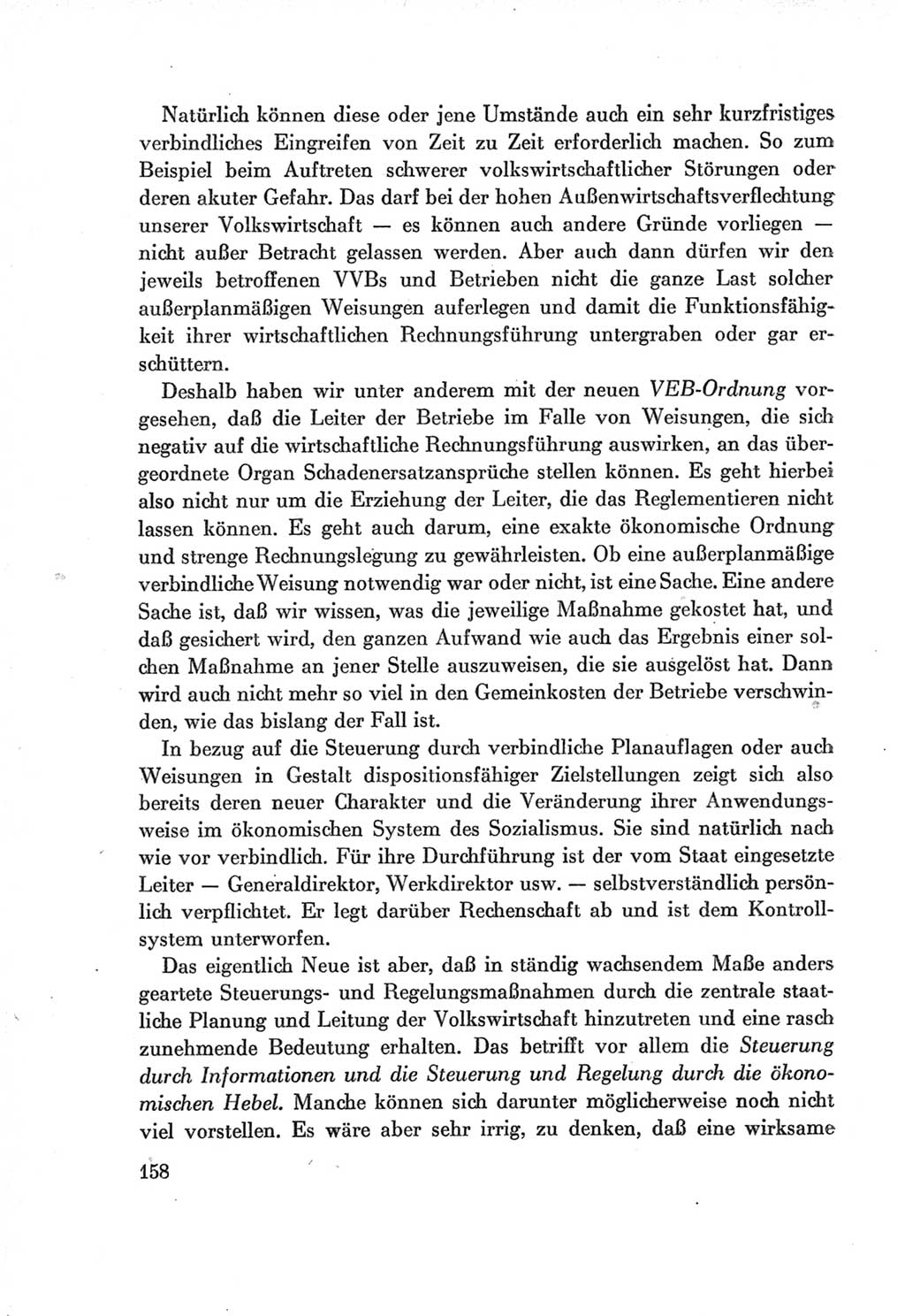 Protokoll der Verhandlungen des Ⅶ. Parteitages der Sozialistischen Einheitspartei Deutschlands (SED) [Deutsche Demokratische Republik (DDR)] 1967, Band Ⅰ, Seite 158 (Prot. Verh. Ⅶ. PT SED DDR 1967, Bd. Ⅰ, S. 158)