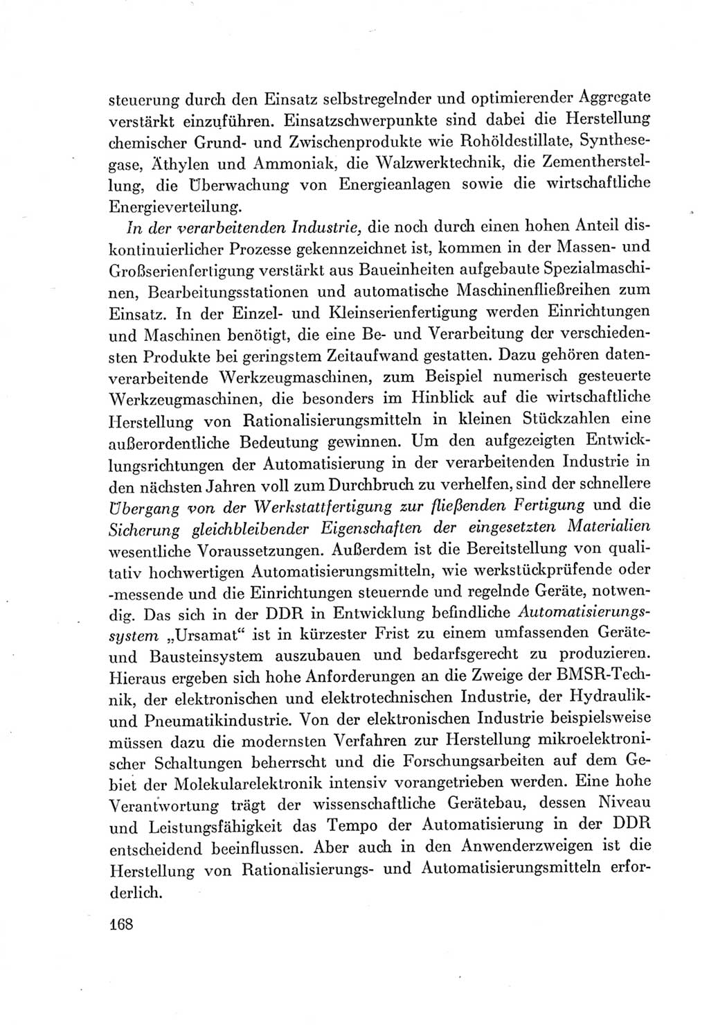 Protokoll der Verhandlungen des Ⅶ. Parteitages der Sozialistischen Einheitspartei Deutschlands (SED) [Deutsche Demokratische Republik (DDR)] 1967, Band Ⅰ, Seite 168 (Prot. Verh. Ⅶ. PT SED DDR 1967, Bd. Ⅰ, S. 168)