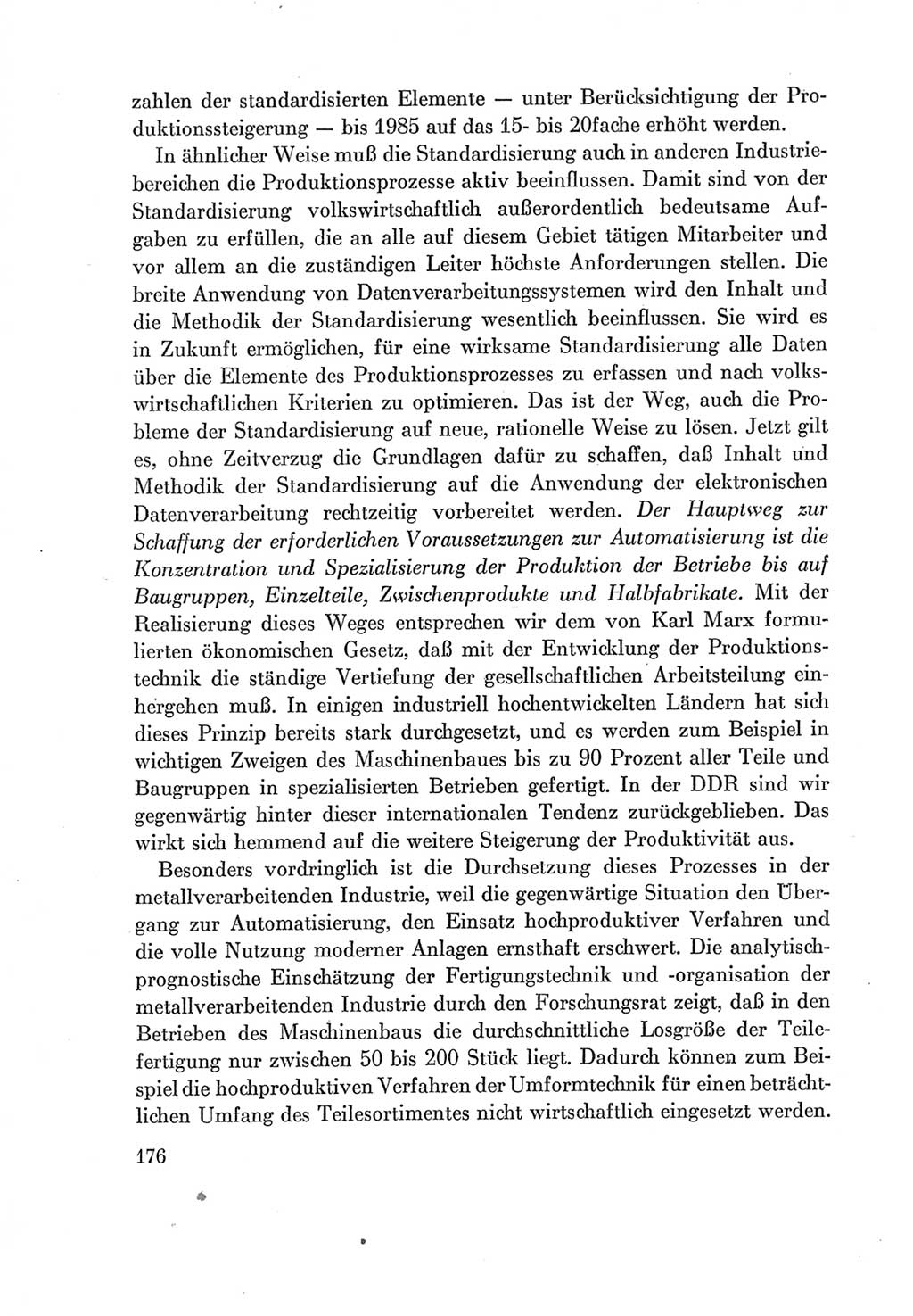 Protokoll der Verhandlungen des Ⅶ. Parteitages der Sozialistischen Einheitspartei Deutschlands (SED) [Deutsche Demokratische Republik (DDR)] 1967, Band Ⅰ, Seite 176 (Prot. Verh. Ⅶ. PT SED DDR 1967, Bd. Ⅰ, S. 176)