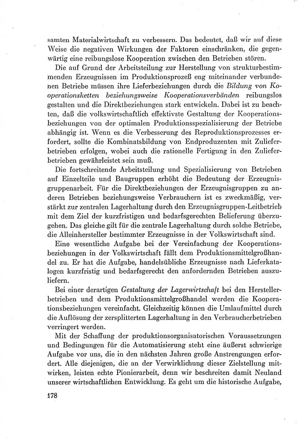 Protokoll der Verhandlungen des Ⅶ. Parteitages der Sozialistischen Einheitspartei Deutschlands (SED) [Deutsche Demokratische Republik (DDR)] 1967, Band Ⅰ, Seite 178 (Prot. Verh. Ⅶ. PT SED DDR 1967, Bd. Ⅰ, S. 178)
