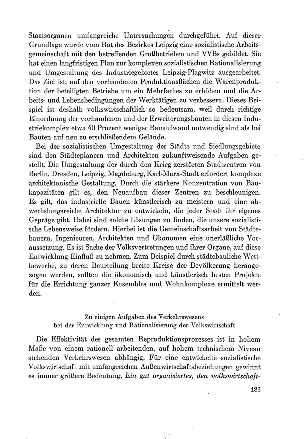 Protokoll der Verhandlungen des Ⅶ. Parteitages der Sozialistischen Einheitspartei Deutschlands (SED) [Deutsche Demokratische Republik (DDR)] 1967, Band Ⅰ, Seite 183 (Prot. Verh. Ⅶ. PT SED DDR 1967, Bd. Ⅰ, S. 183)