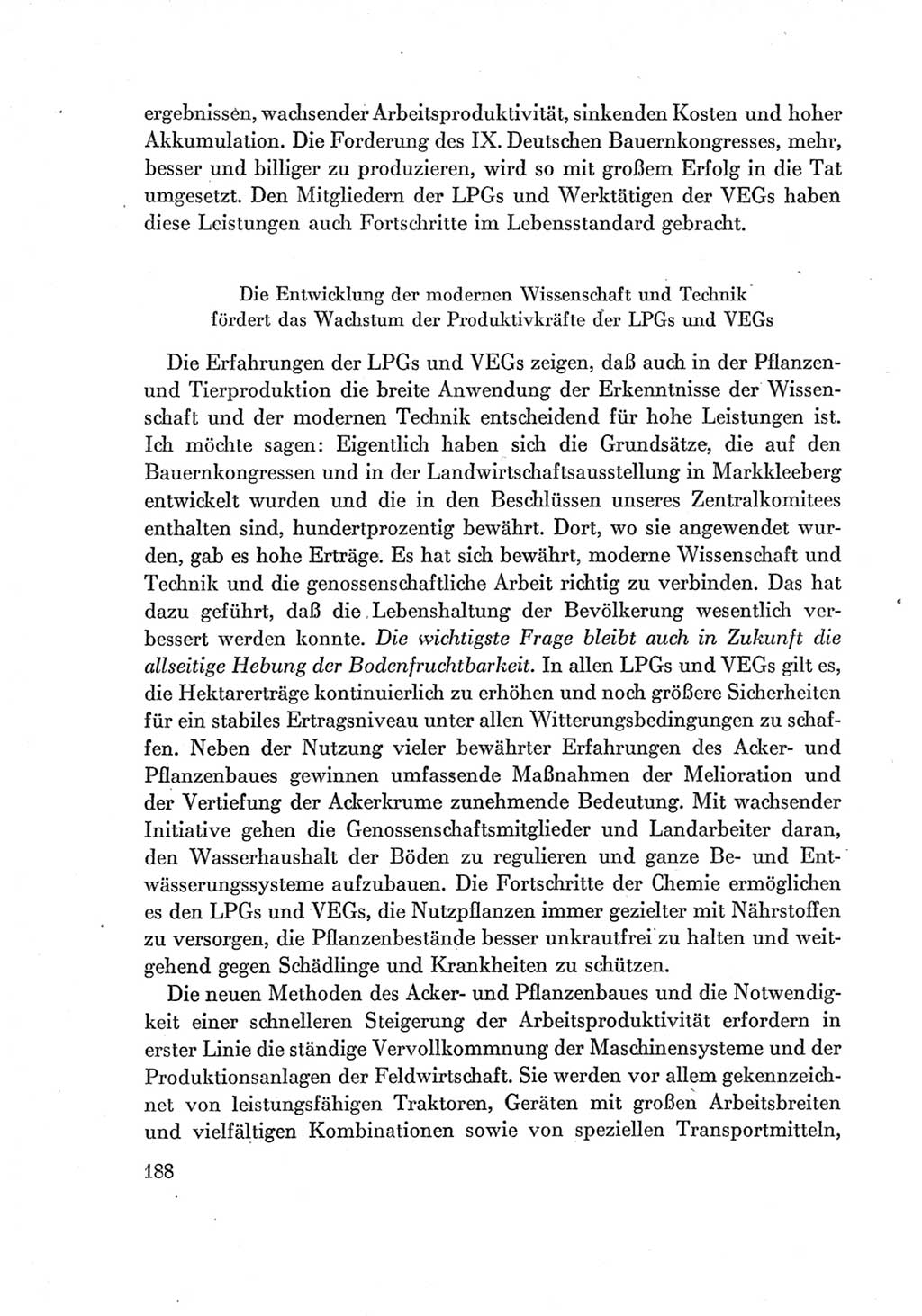 Protokoll der Verhandlungen des Ⅶ. Parteitages der Sozialistischen Einheitspartei Deutschlands (SED) [Deutsche Demokratische Republik (DDR)] 1967, Band Ⅰ, Seite 188 (Prot. Verh. Ⅶ. PT SED DDR 1967, Bd. Ⅰ, S. 188)