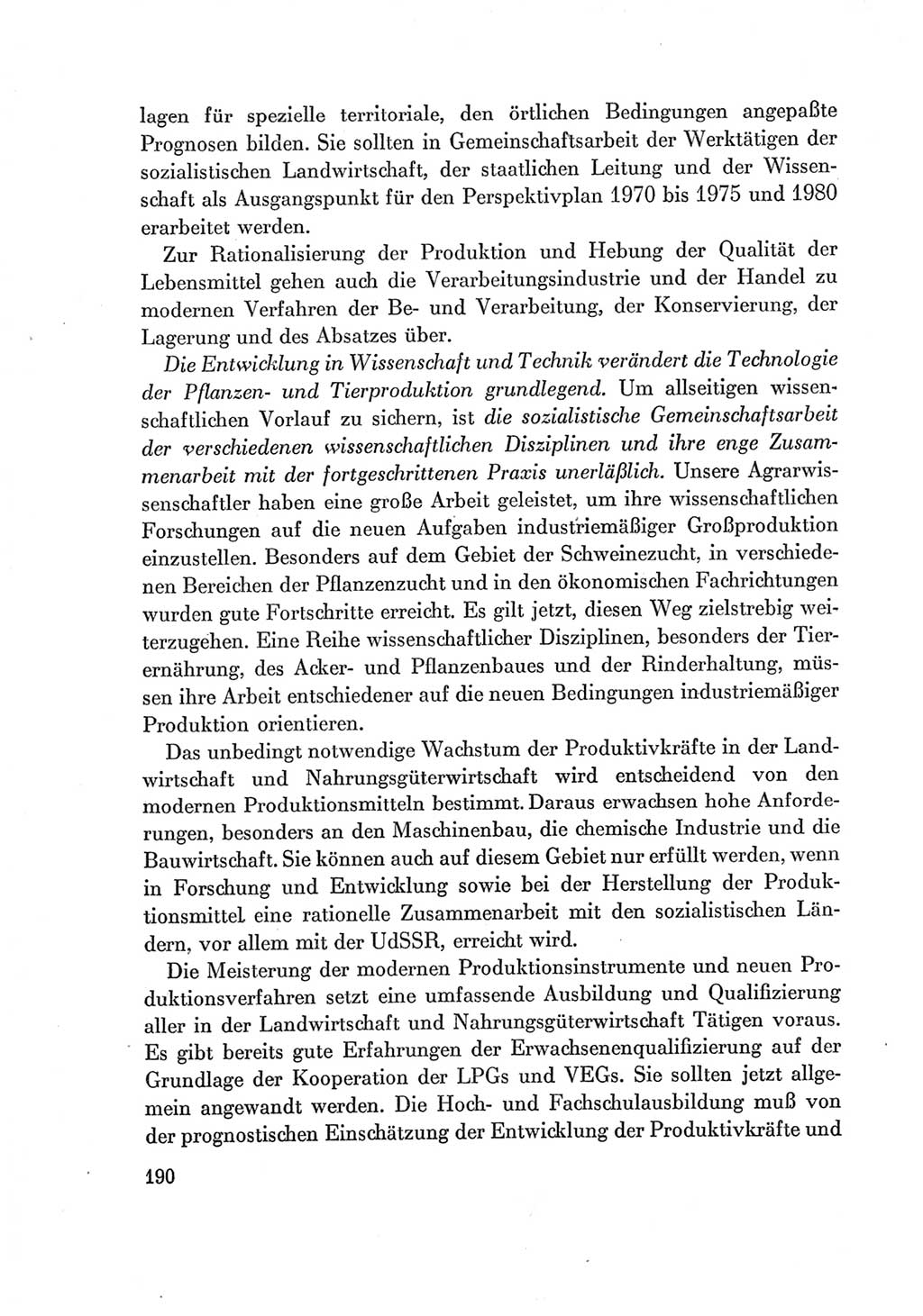 Protokoll der Verhandlungen des Ⅶ. Parteitages der Sozialistischen Einheitspartei Deutschlands (SED) [Deutsche Demokratische Republik (DDR)] 1967, Band Ⅰ, Seite 190 (Prot. Verh. Ⅶ. PT SED DDR 1967, Bd. Ⅰ, S. 190)