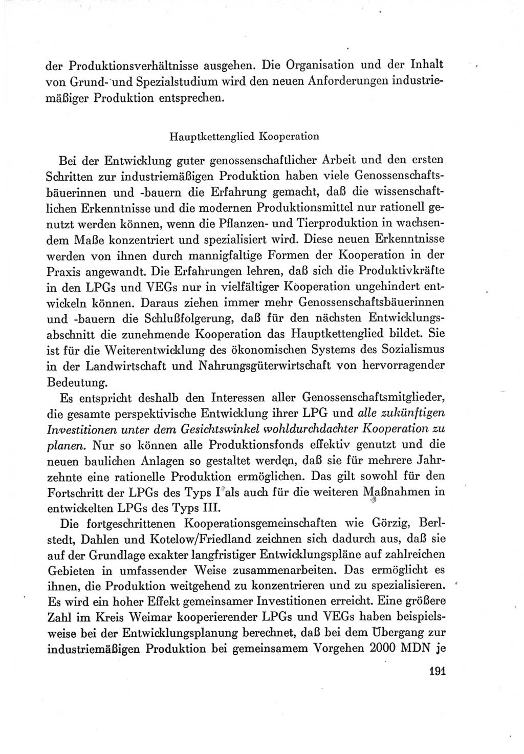 Protokoll der Verhandlungen des Ⅶ. Parteitages der Sozialistischen Einheitspartei Deutschlands (SED) [Deutsche Demokratische Republik (DDR)] 1967, Band Ⅰ, Seite 191 (Prot. Verh. Ⅶ. PT SED DDR 1967, Bd. Ⅰ, S. 191)
