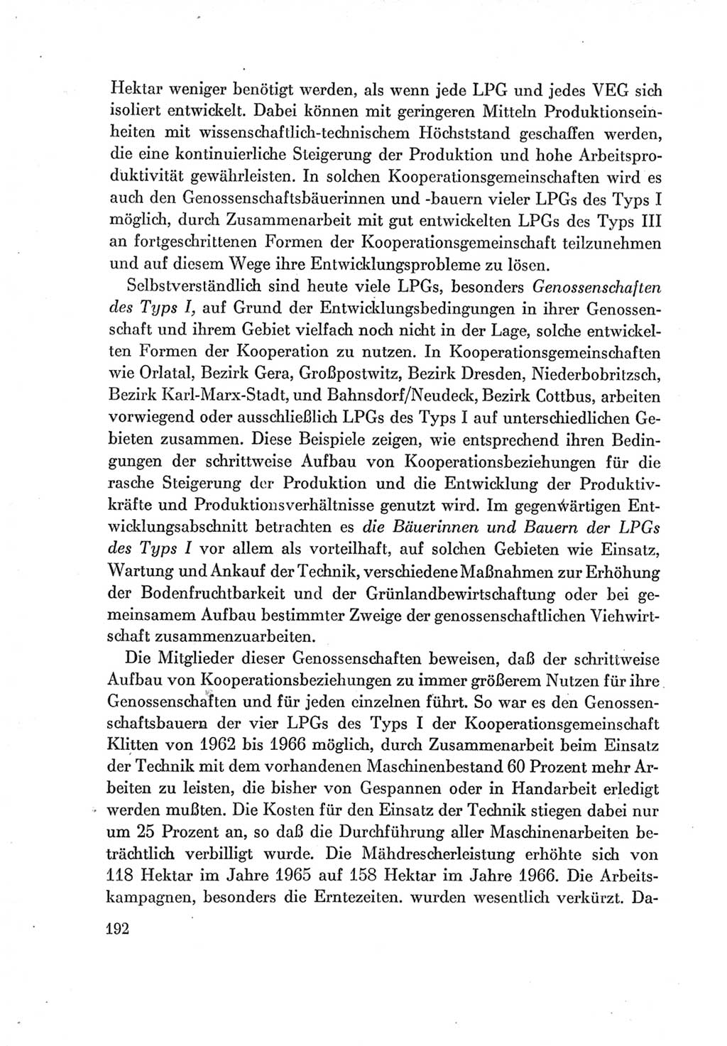Protokoll der Verhandlungen des Ⅶ. Parteitages der Sozialistischen Einheitspartei Deutschlands (SED) [Deutsche Demokratische Republik (DDR)] 1967, Band Ⅰ, Seite 192 (Prot. Verh. Ⅶ. PT SED DDR 1967, Bd. Ⅰ, S. 192)