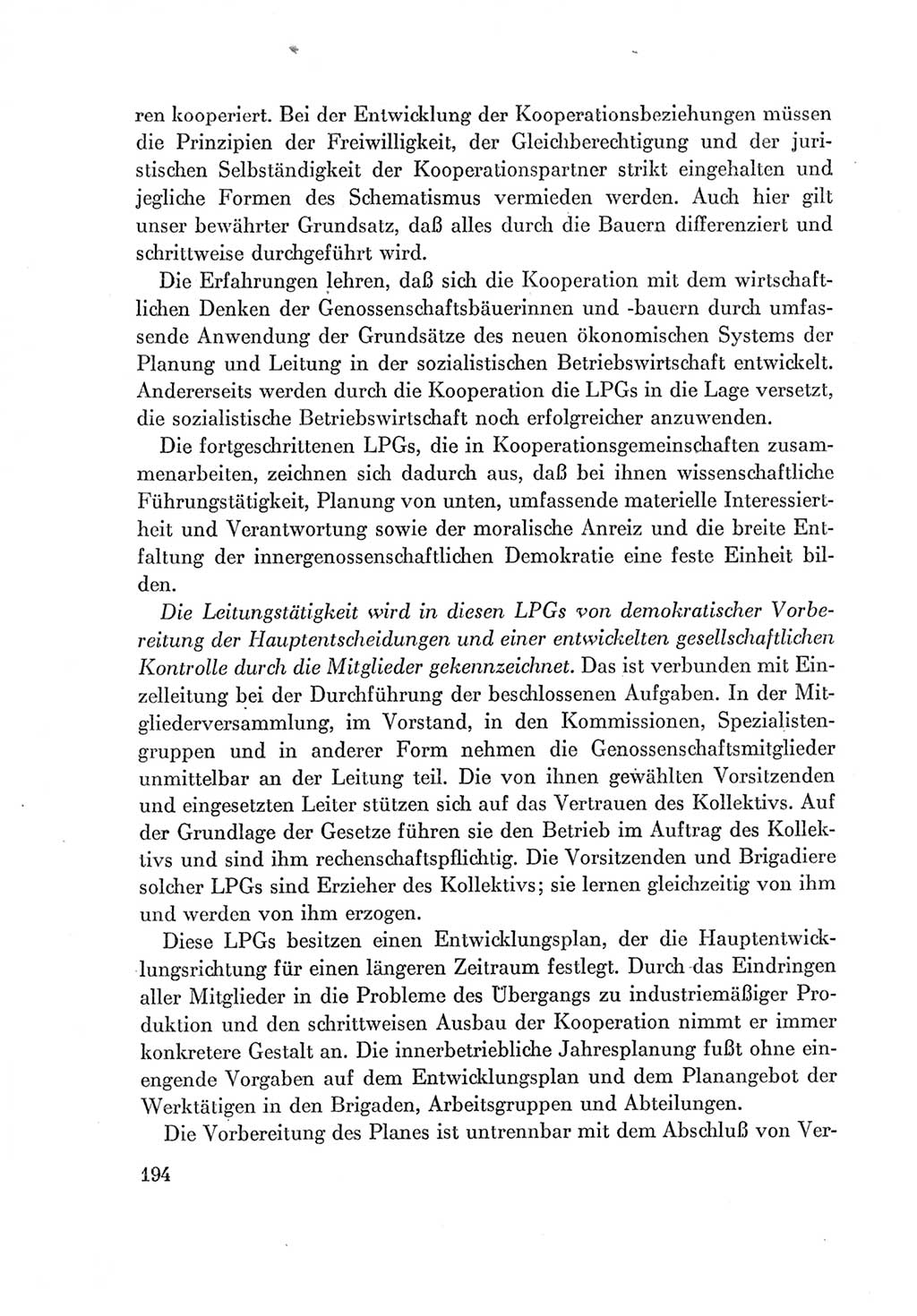 Protokoll der Verhandlungen des Ⅶ. Parteitages der Sozialistischen Einheitspartei Deutschlands (SED) [Deutsche Demokratische Republik (DDR)] 1967, Band Ⅰ, Seite 194 (Prot. Verh. Ⅶ. PT SED DDR 1967, Bd. Ⅰ, S. 194)