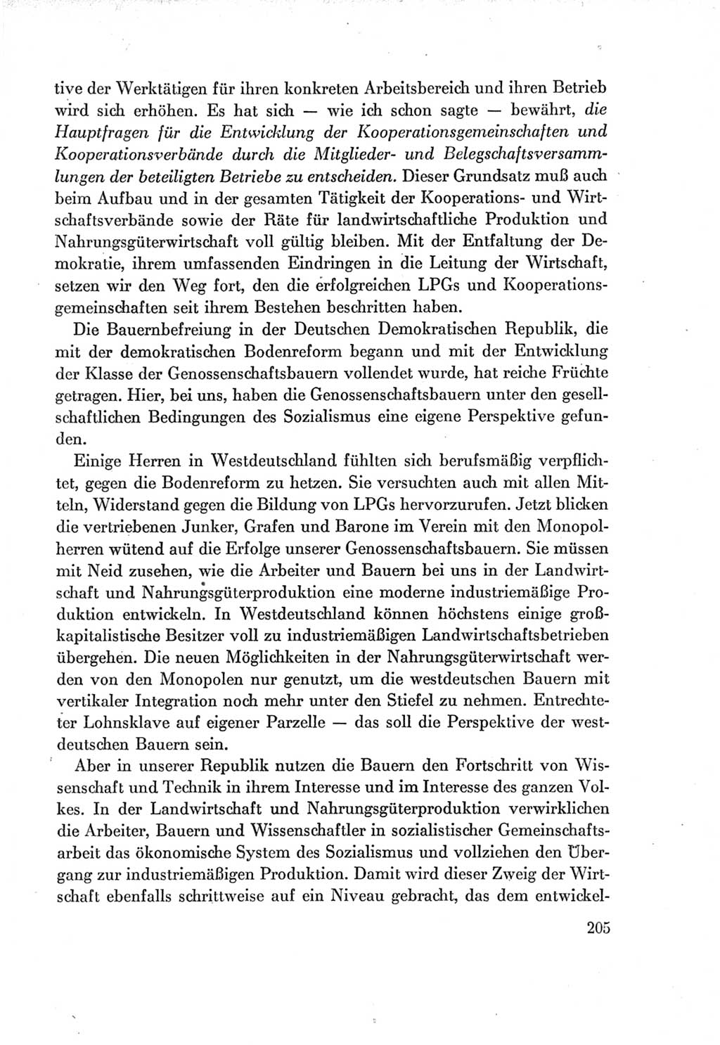 Protokoll der Verhandlungen des Ⅶ. Parteitages der Sozialistischen Einheitspartei Deutschlands (SED) [Deutsche Demokratische Republik (DDR)] 1967, Band Ⅰ, Seite 205 (Prot. Verh. Ⅶ. PT SED DDR 1967, Bd. Ⅰ, S. 205)