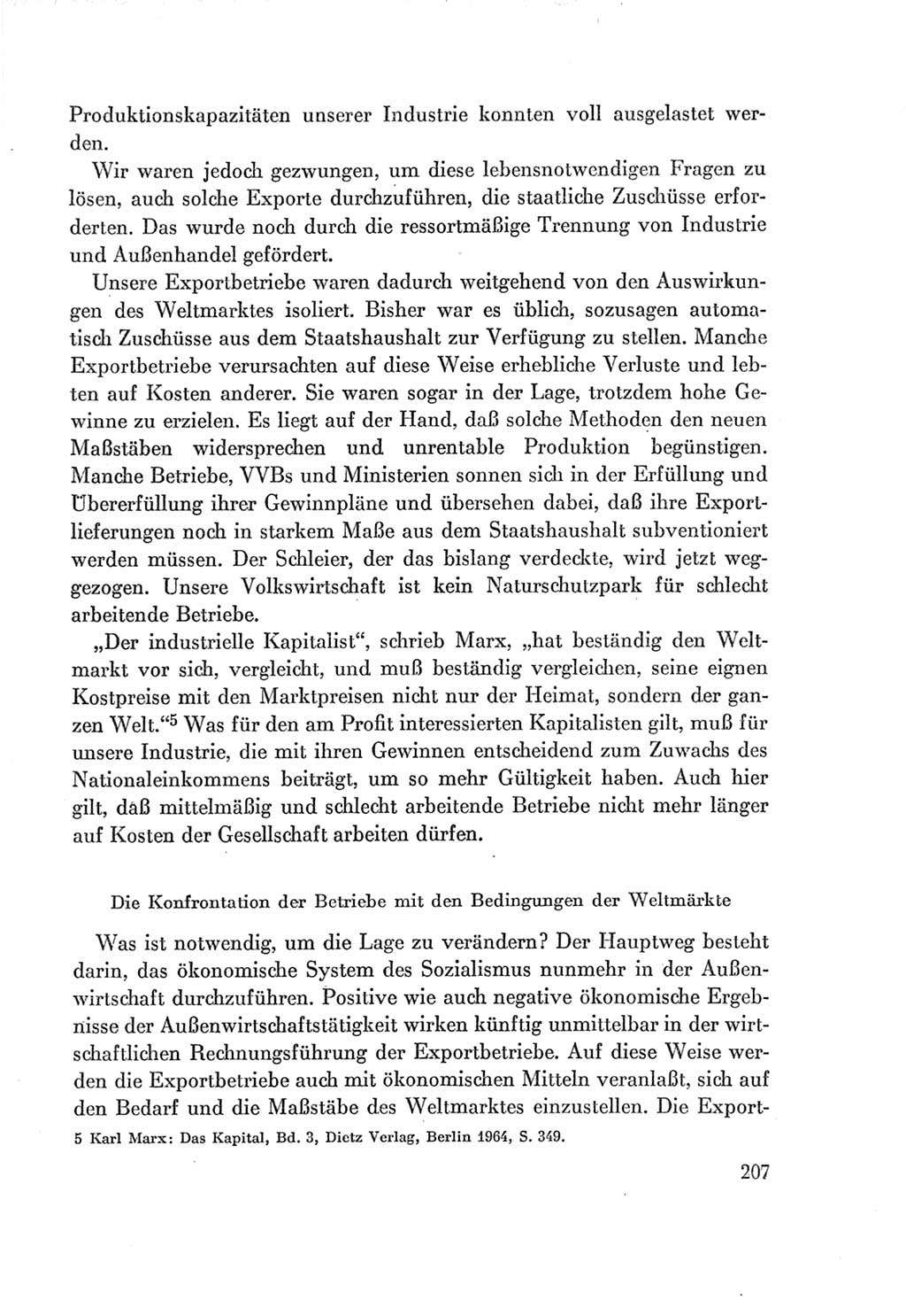 Protokoll der Verhandlungen des Ⅶ. Parteitages der Sozialistischen Einheitspartei Deutschlands (SED) [Deutsche Demokratische Republik (DDR)] 1967, Band Ⅰ, Seite 207 (Prot. Verh. Ⅶ. PT SED DDR 1967, Bd. Ⅰ, S. 207)