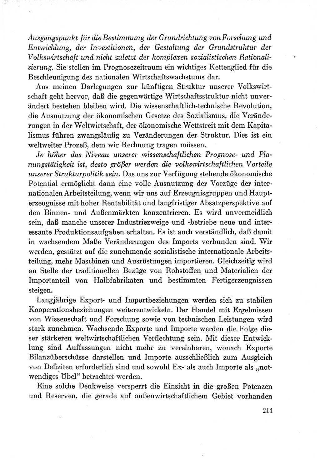 Protokoll der Verhandlungen des Ⅶ. Parteitages der Sozialistischen Einheitspartei Deutschlands (SED) [Deutsche Demokratische Republik (DDR)] 1967, Band Ⅰ, Seite 211 (Prot. Verh. Ⅶ. PT SED DDR 1967, Bd. Ⅰ, S. 211)