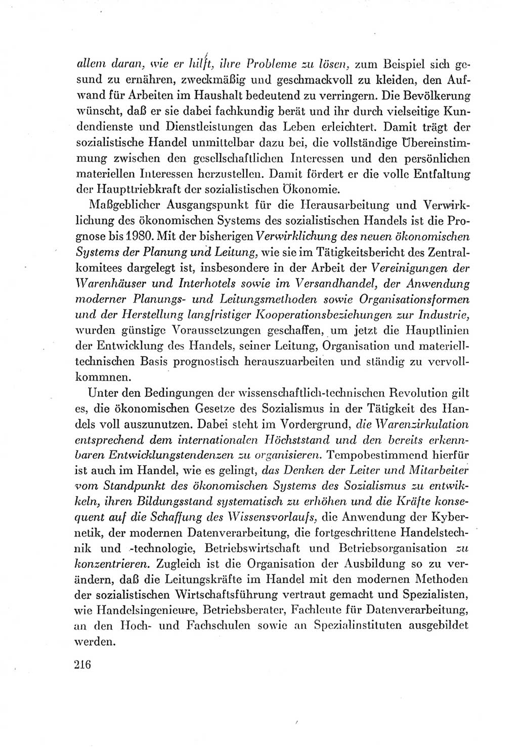 Protokoll der Verhandlungen des Ⅶ. Parteitages der Sozialistischen Einheitspartei Deutschlands (SED) [Deutsche Demokratische Republik (DDR)] 1967, Band Ⅰ, Seite 216 (Prot. Verh. Ⅶ. PT SED DDR 1967, Bd. Ⅰ, S. 216)