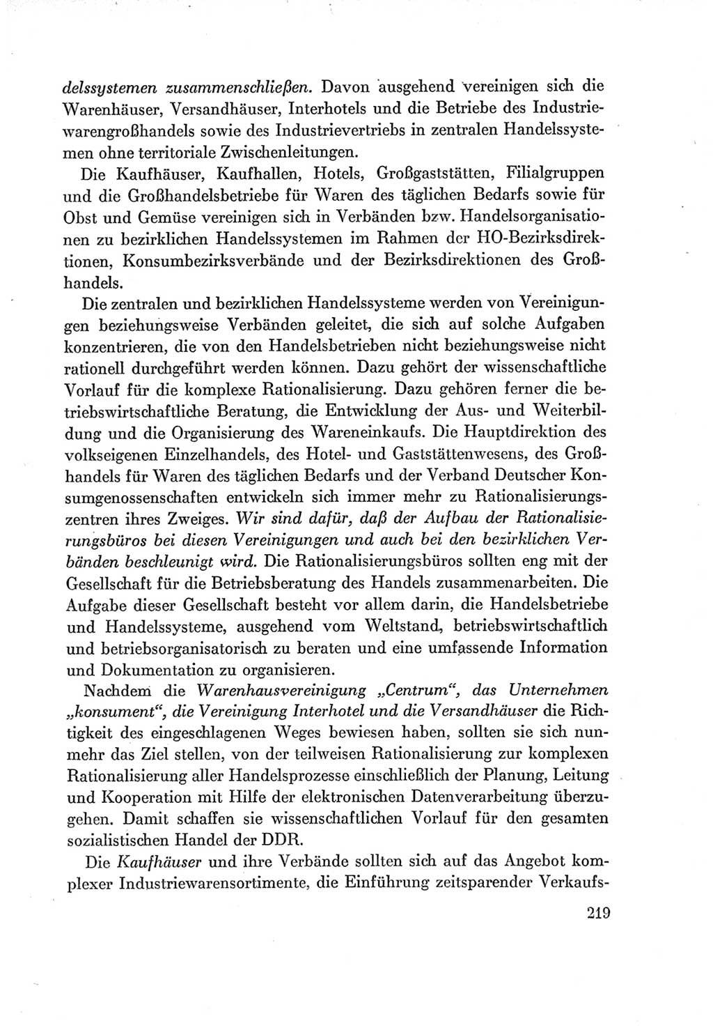 Protokoll der Verhandlungen des Ⅶ. Parteitages der Sozialistischen Einheitspartei Deutschlands (SED) [Deutsche Demokratische Republik (DDR)] 1967, Band Ⅰ, Seite 219 (Prot. Verh. Ⅶ. PT SED DDR 1967, Bd. Ⅰ, S. 219)