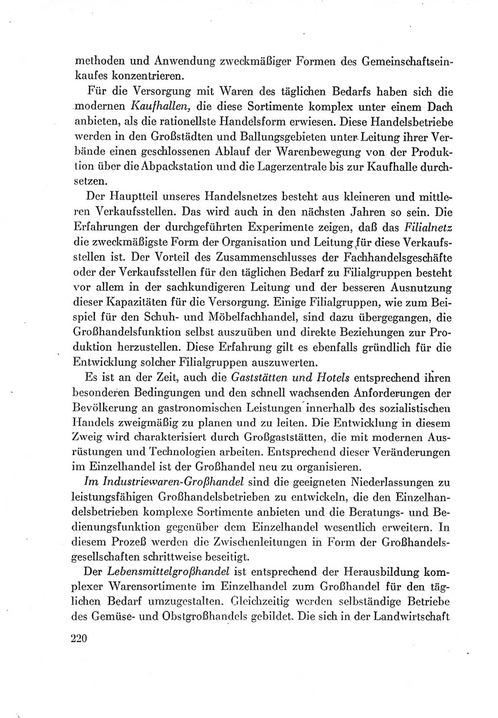 Protokoll der Verhandlungen des Ⅶ. Parteitages der Sozialistischen Einheitspartei Deutschlands (SED) [Deutsche Demokratische Republik (DDR)] 1967, Band Ⅰ, Seite 220 (Prot. Verh. Ⅶ. PT SED DDR 1967, Bd. Ⅰ, S. 220)