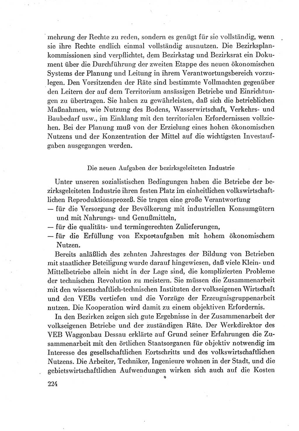 Protokoll der Verhandlungen des Ⅶ. Parteitages der Sozialistischen Einheitspartei Deutschlands (SED) [Deutsche Demokratische Republik (DDR)] 1967, Band Ⅰ, Seite 224 (Prot. Verh. Ⅶ. PT SED DDR 1967, Bd. Ⅰ, S. 224)