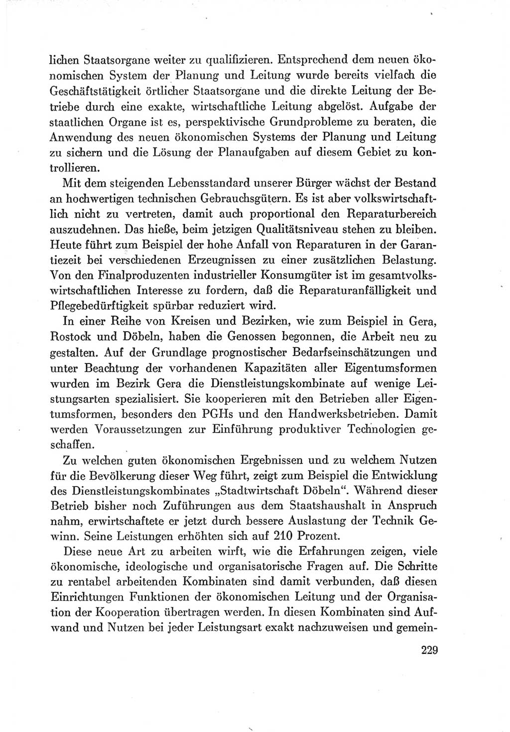 Protokoll der Verhandlungen des Ⅶ. Parteitages der Sozialistischen Einheitspartei Deutschlands (SED) [Deutsche Demokratische Republik (DDR)] 1967, Band Ⅰ, Seite 229 (Prot. Verh. Ⅶ. PT SED DDR 1967, Bd. Ⅰ, S. 229)