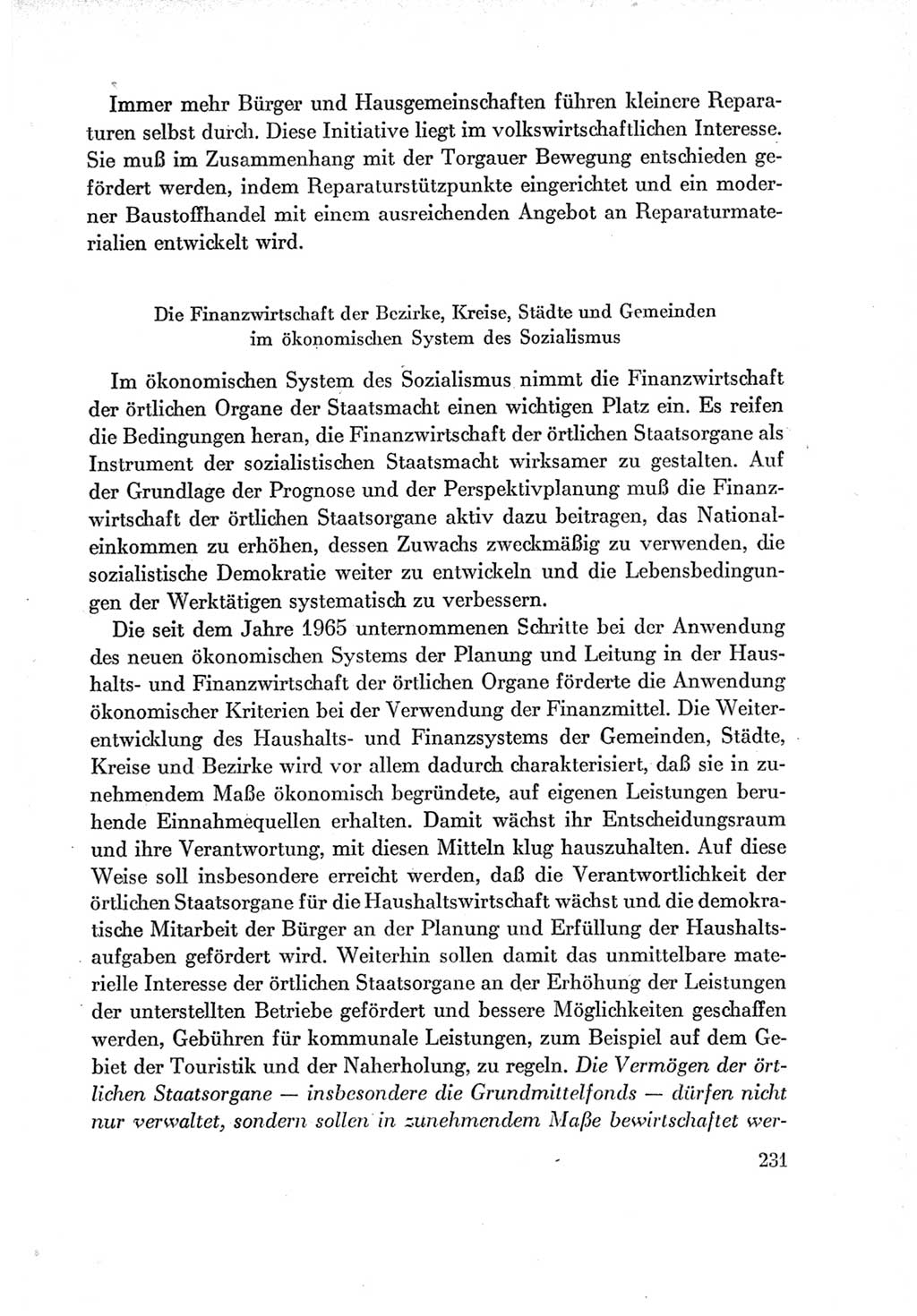 Protokoll der Verhandlungen des Ⅶ. Parteitages der Sozialistischen Einheitspartei Deutschlands (SED) [Deutsche Demokratische Republik (DDR)] 1967, Band Ⅰ, Seite 231 (Prot. Verh. Ⅶ. PT SED DDR 1967, Bd. Ⅰ, S. 231)